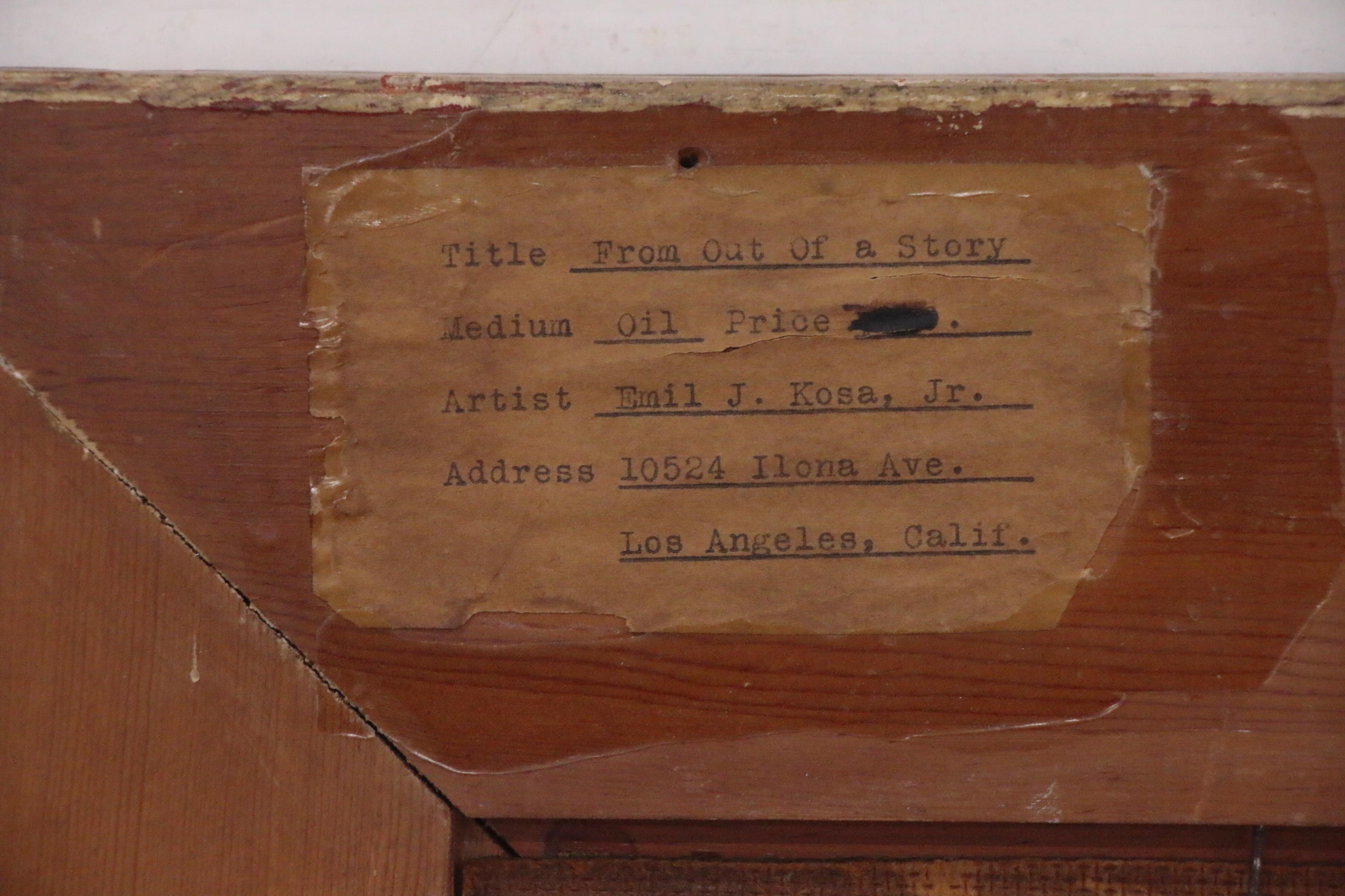 Emil Kosa Jr. Oil Painting "From Out of a Story," Early 20th Century