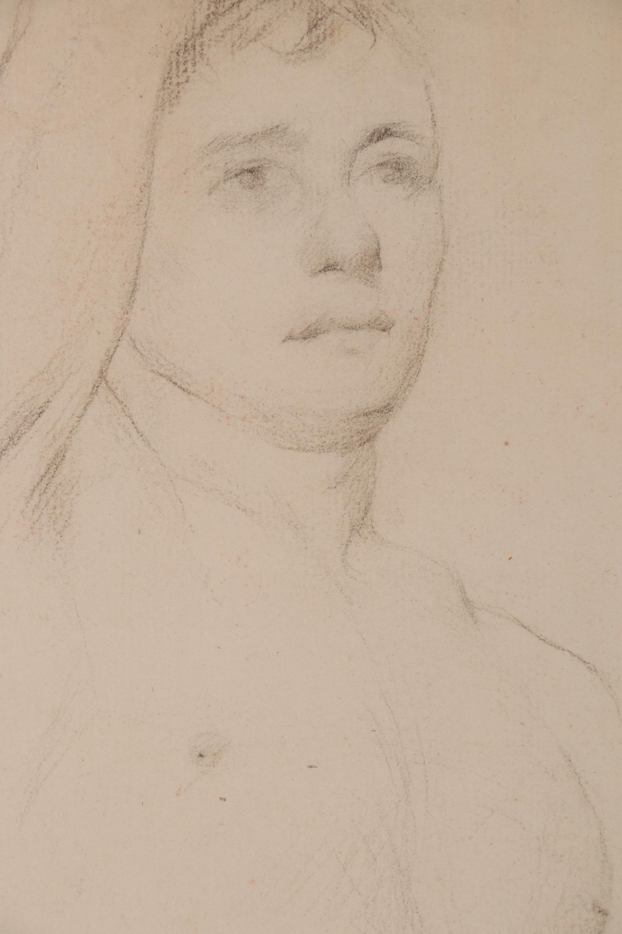 Dennis Miller Bunker, Drawing of a Male Nude, Late 19th Century
