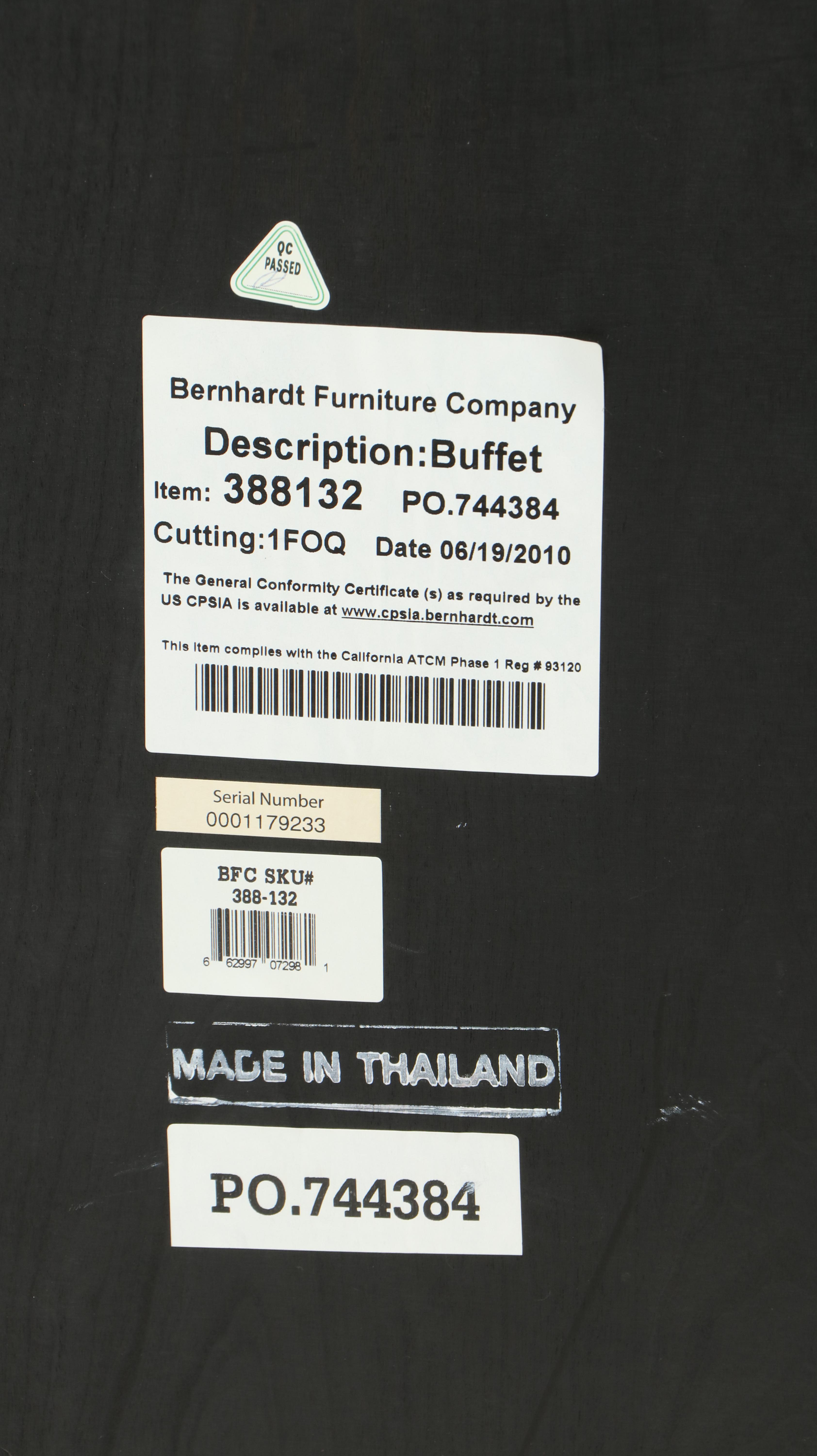 Bernhardt "Tuscan Villa" Mahogany Finish Buffet Cabinet