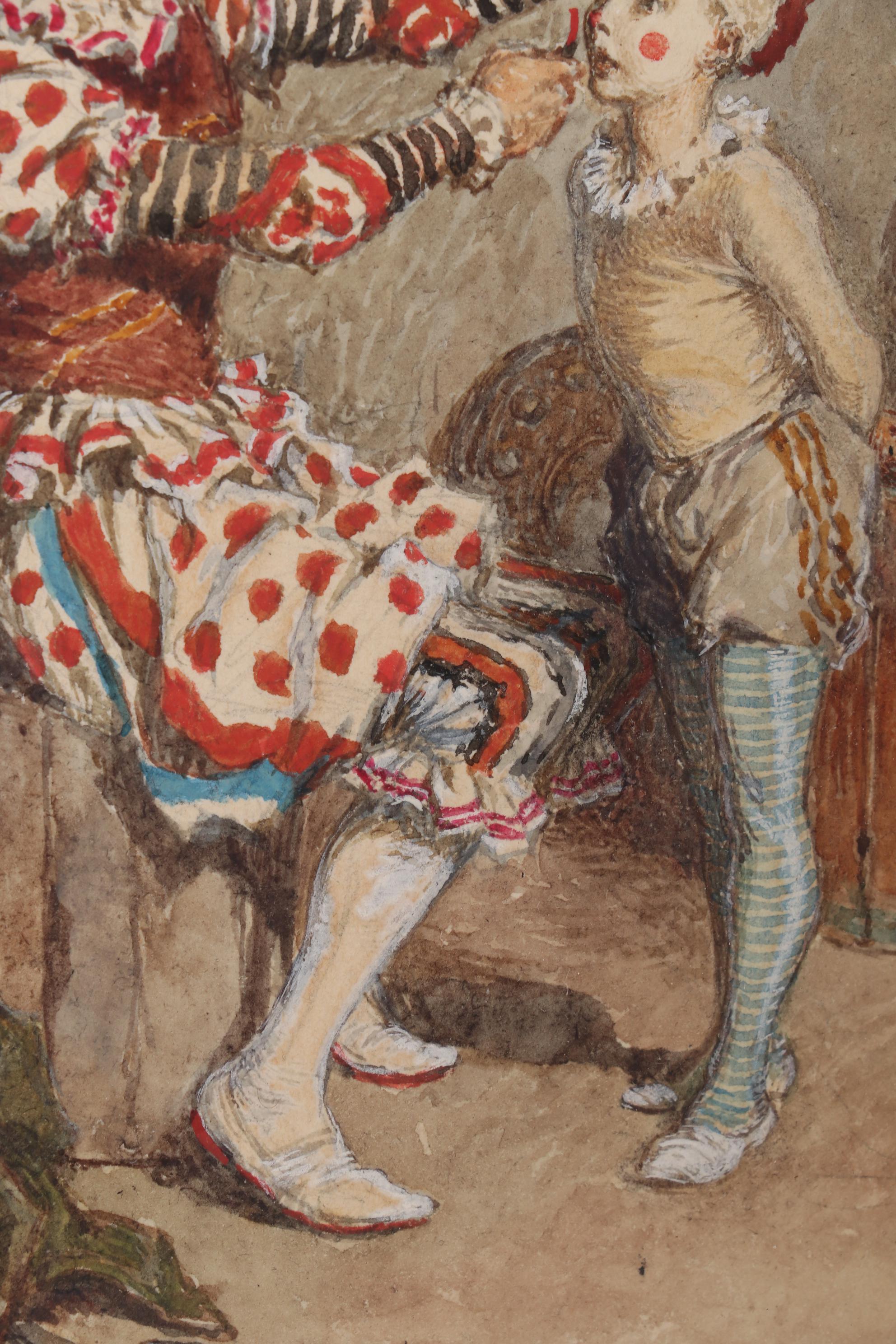 Charles Green Watercolor Painting  "In Lupio's Footsteps," 1867