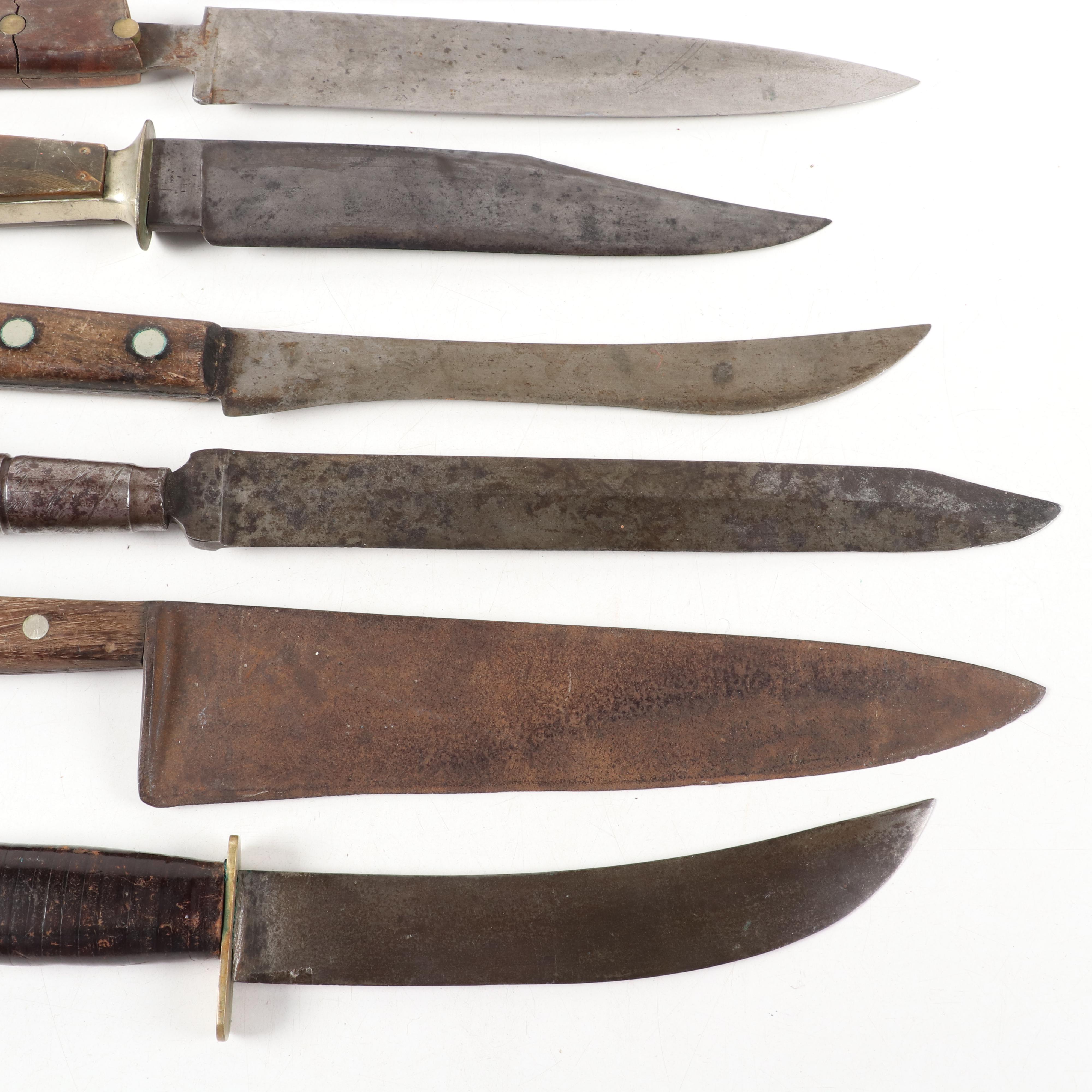 Tillotson & Co. Bowie Knife and Other Vintage Knives