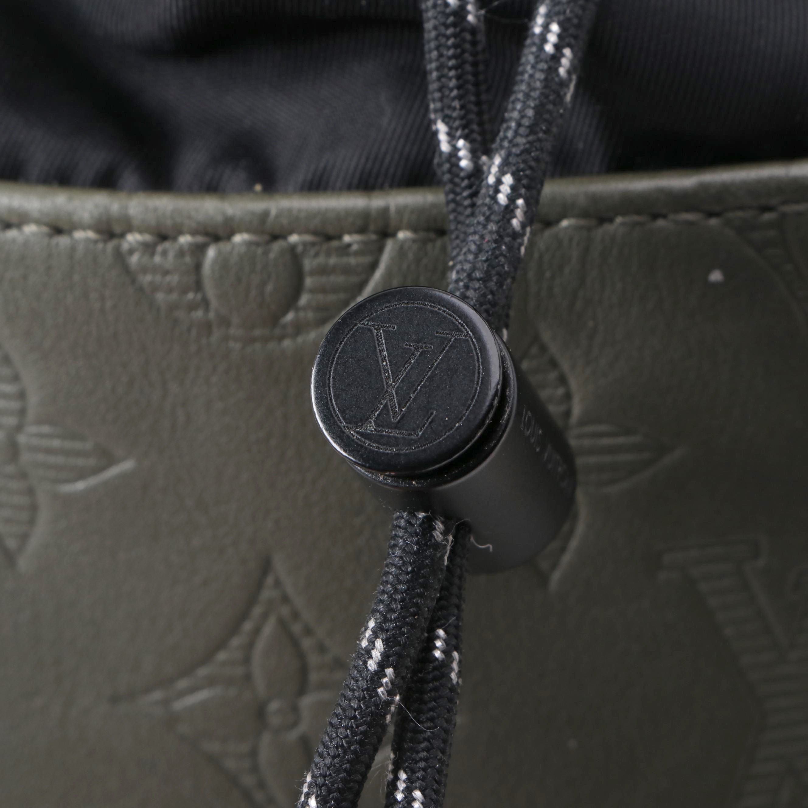 Louis Vuitton Chalk Sling Bag in Khaki Monogram Shadow Leather