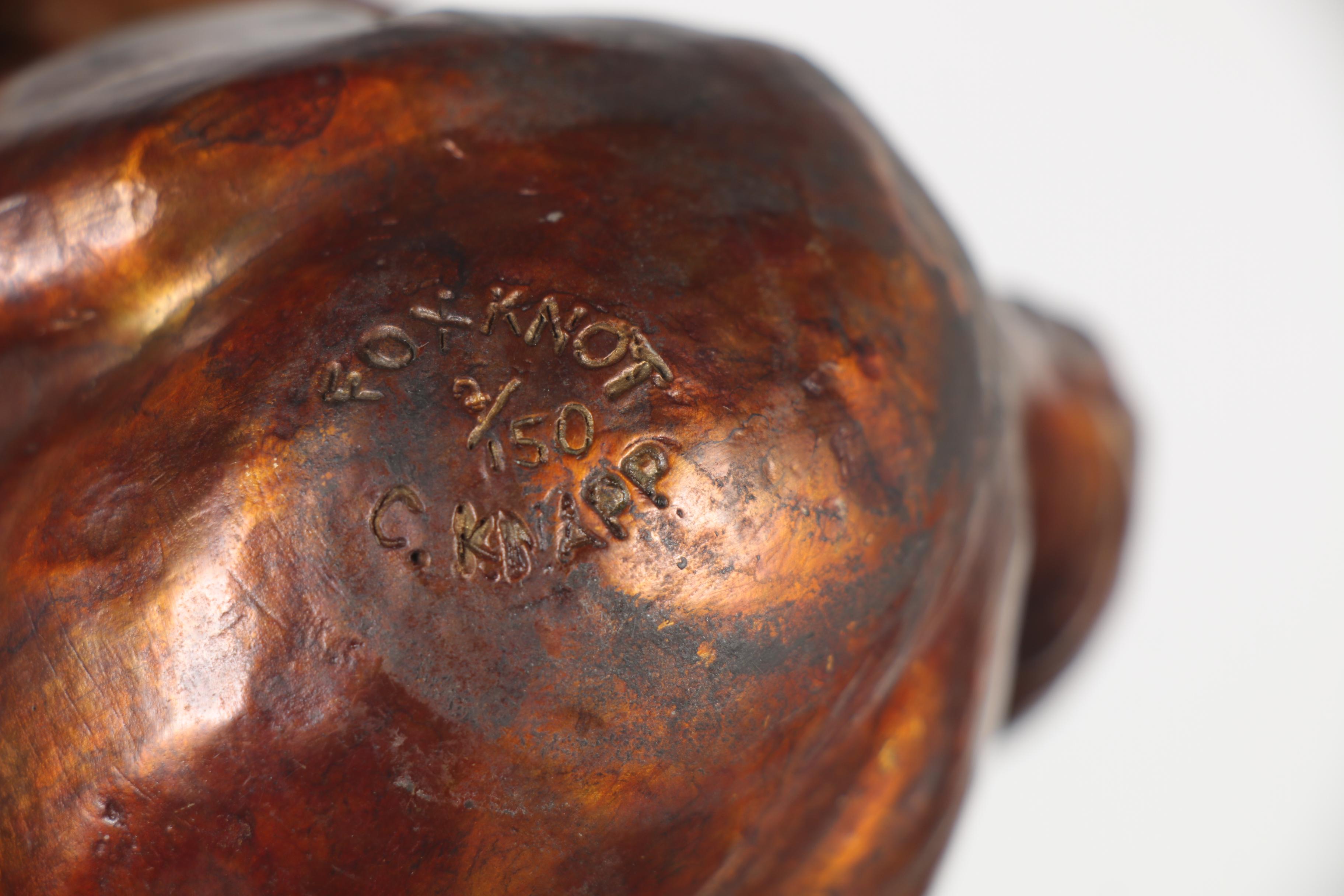 Christine Knapp Bronze Sculpture of a "Fox Knot"