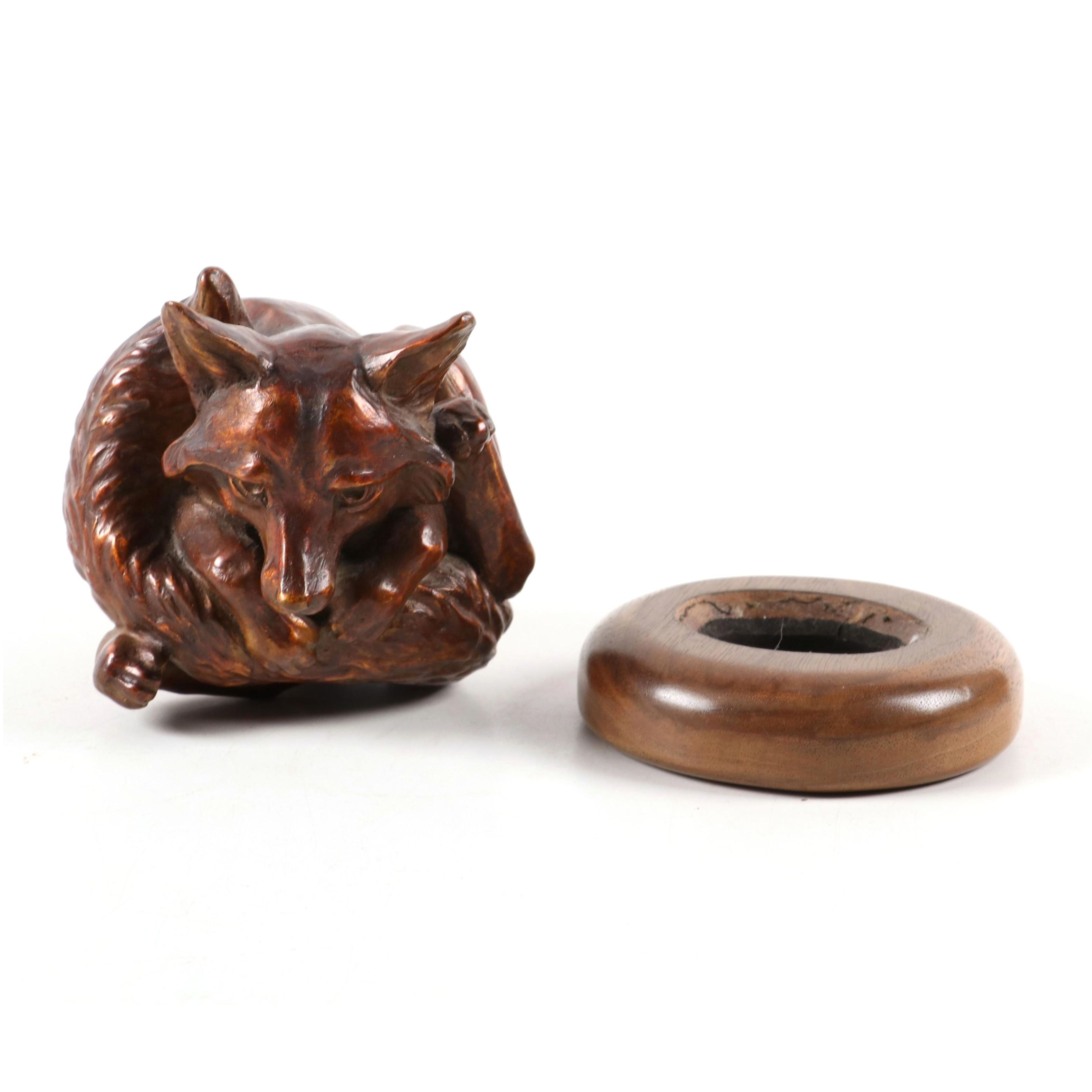 Christine Knapp Bronze Sculpture of a "Fox Knot"