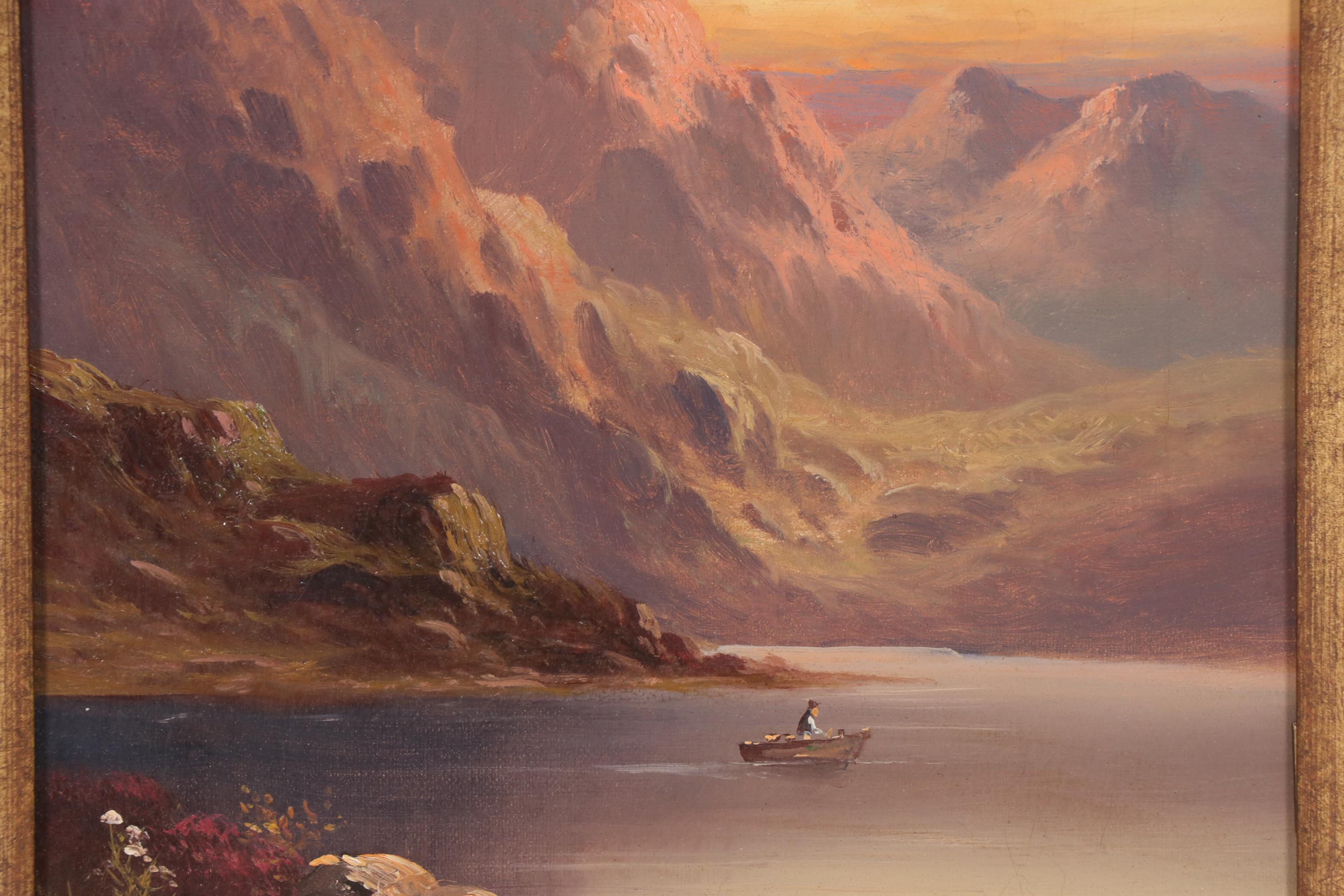John Bates Noel Oil Painting of a Mountain Landscape, 1906