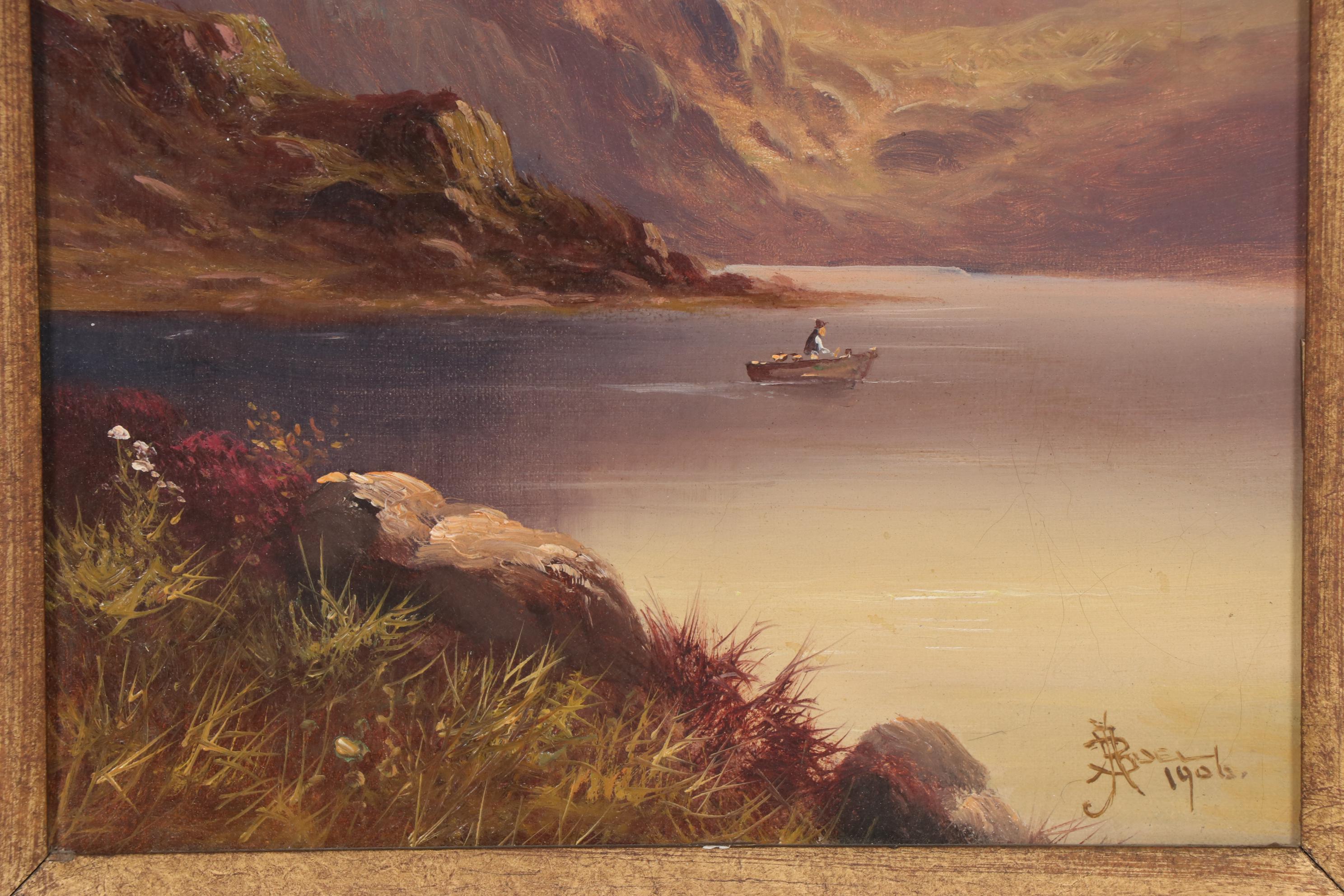John Bates Noel Oil Painting of a Mountain Landscape, 1906