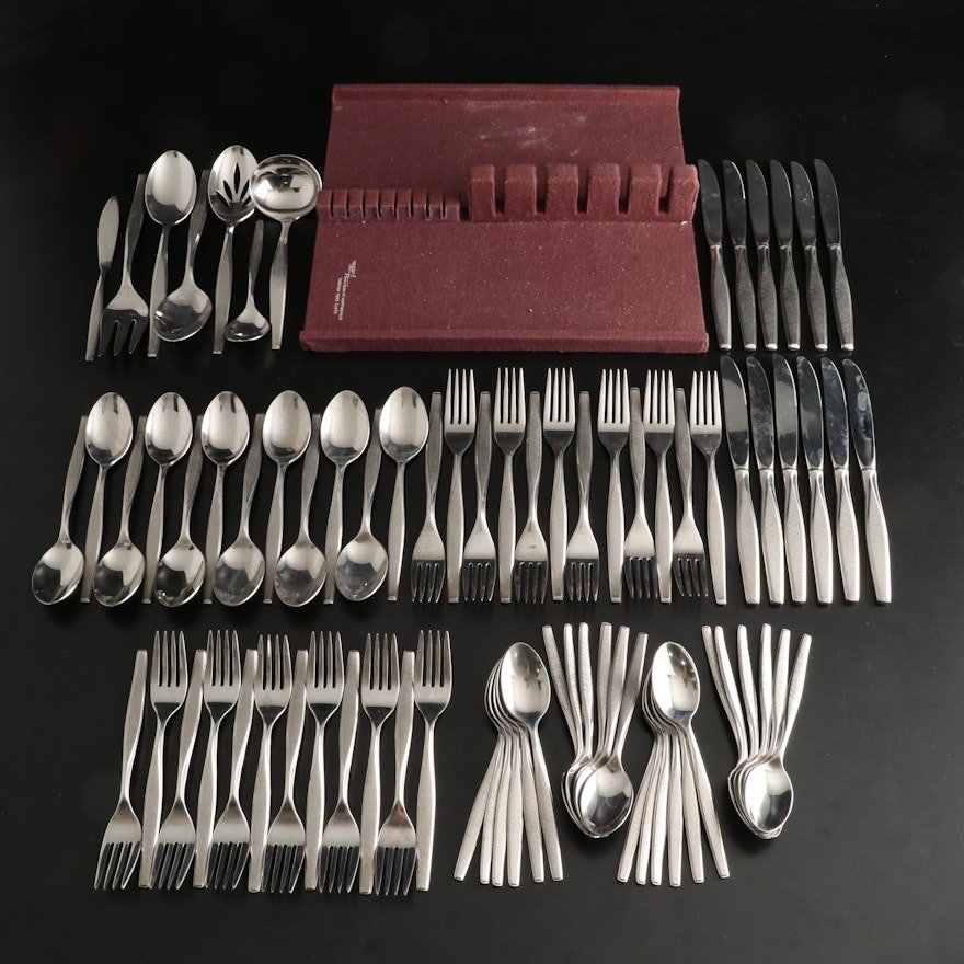 Gorham"Fabrique" Stainless Flatware and Serving Utensils, 1960s