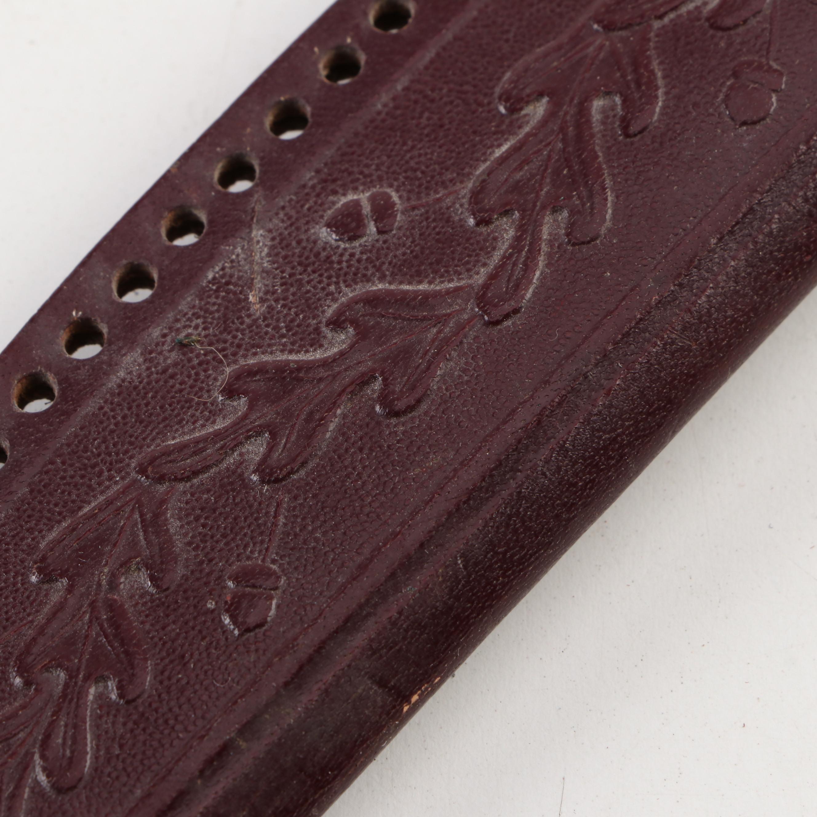 Frank Gibbons "Lighthorse" Leather Belt Scabbard with Four Other Scabbards