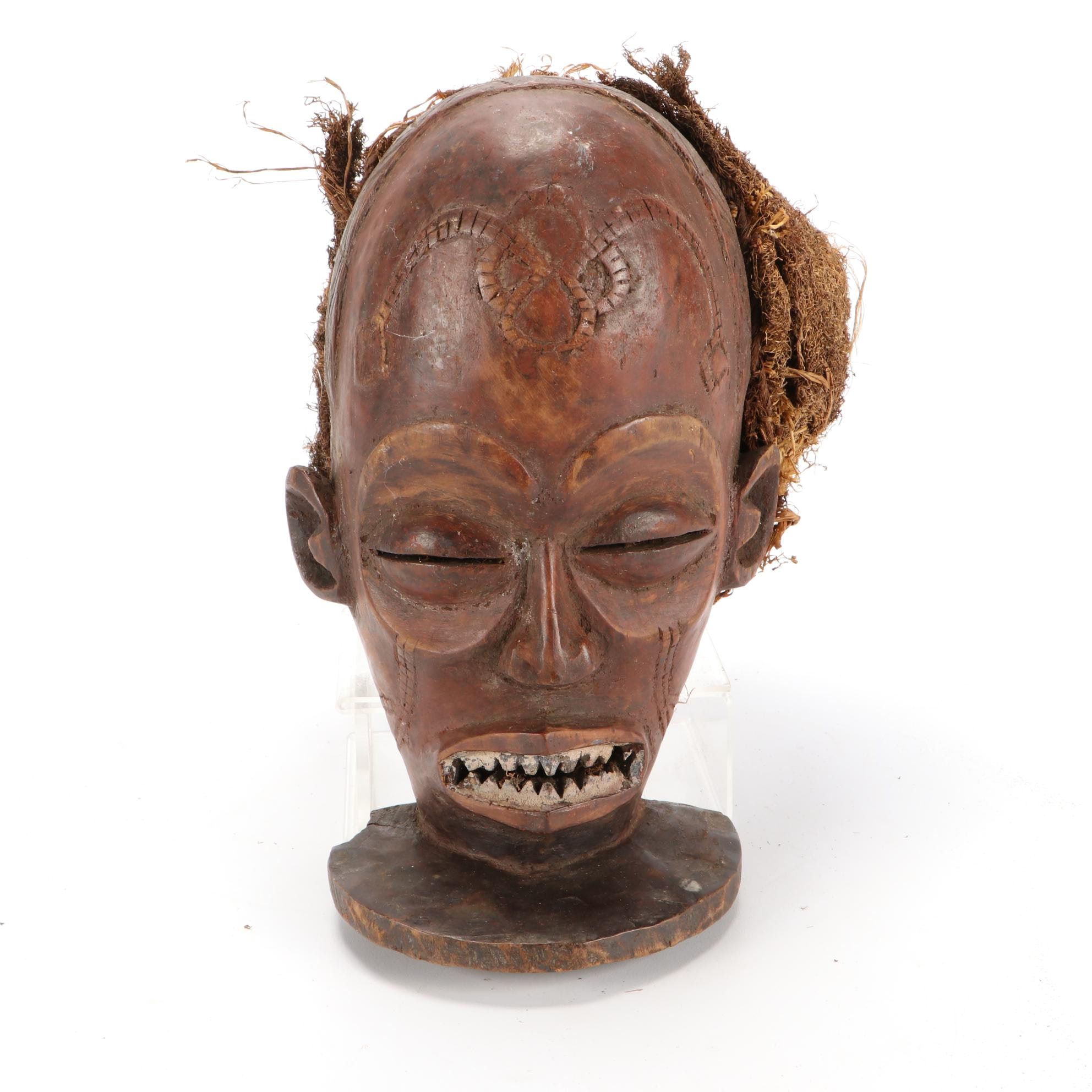 Chokwe Style "Chihongo" Wooden Mask, Central Africa