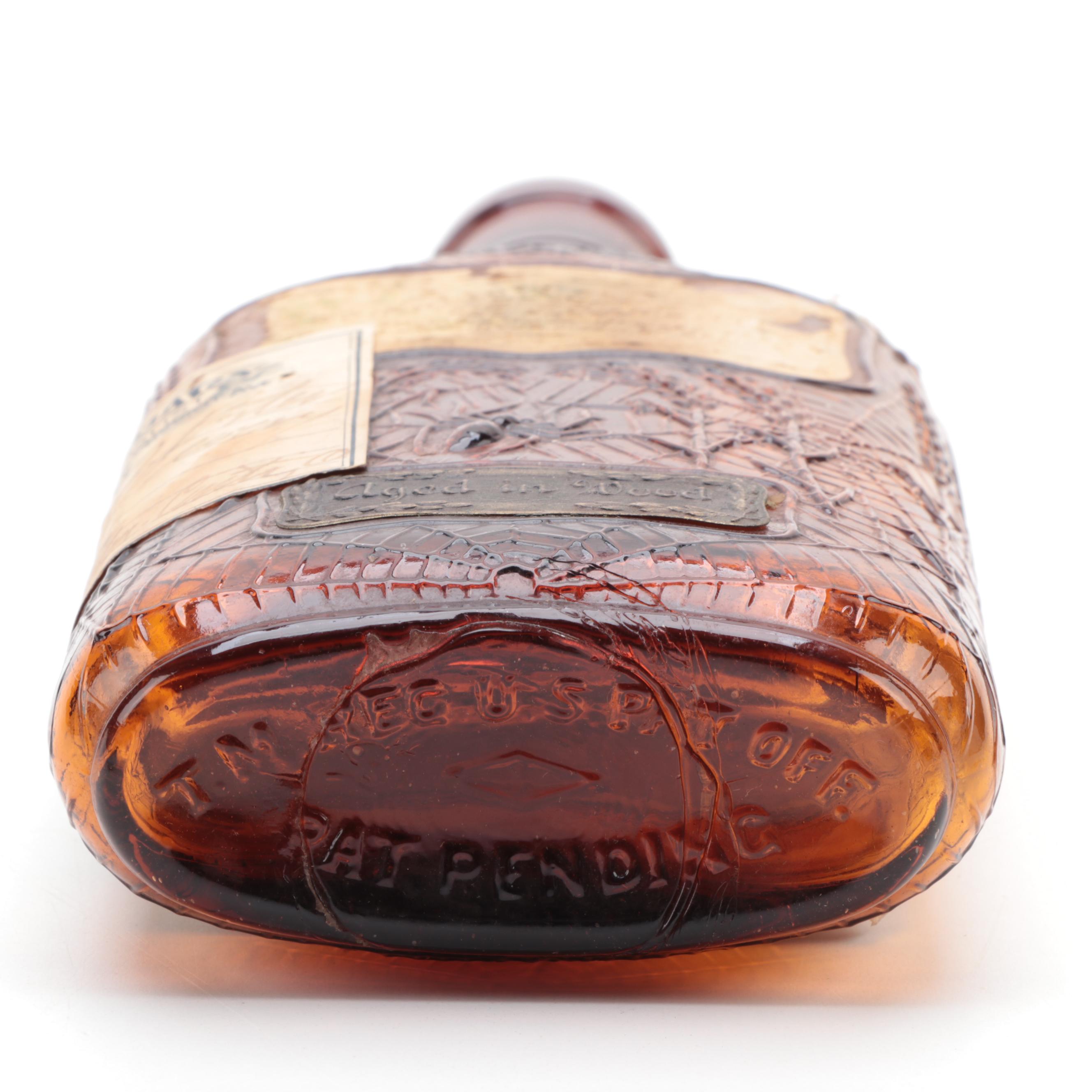 Frankfort Distillery Whiskey Bottle with Attached Prescription Label, Antique