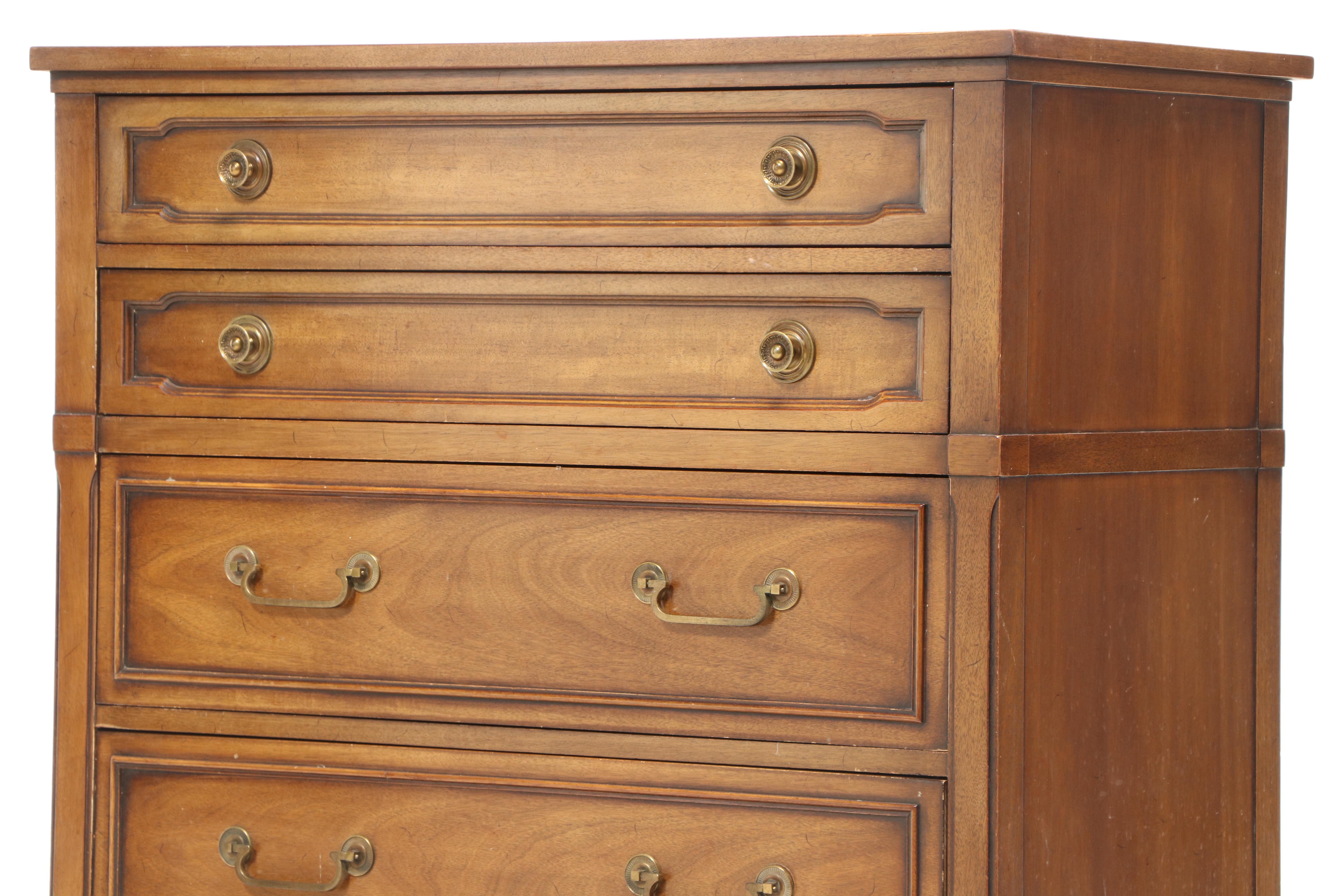 Drexel "Triune" Neoclassical Style Mahogany Chest of Drawers, 1960