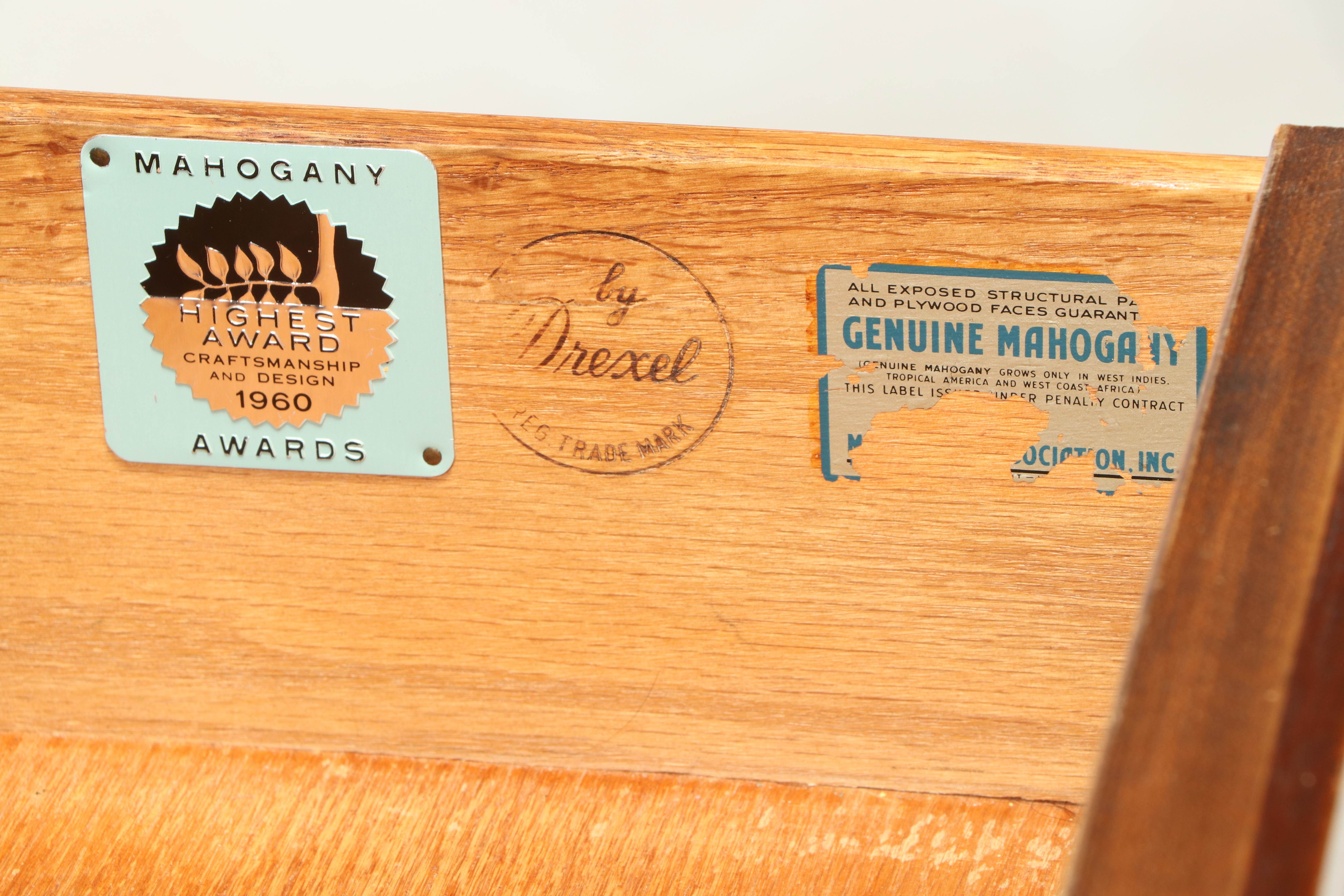 Drexel "Triune" Neoclassical Style Mahogany Chest of Drawers, 1960