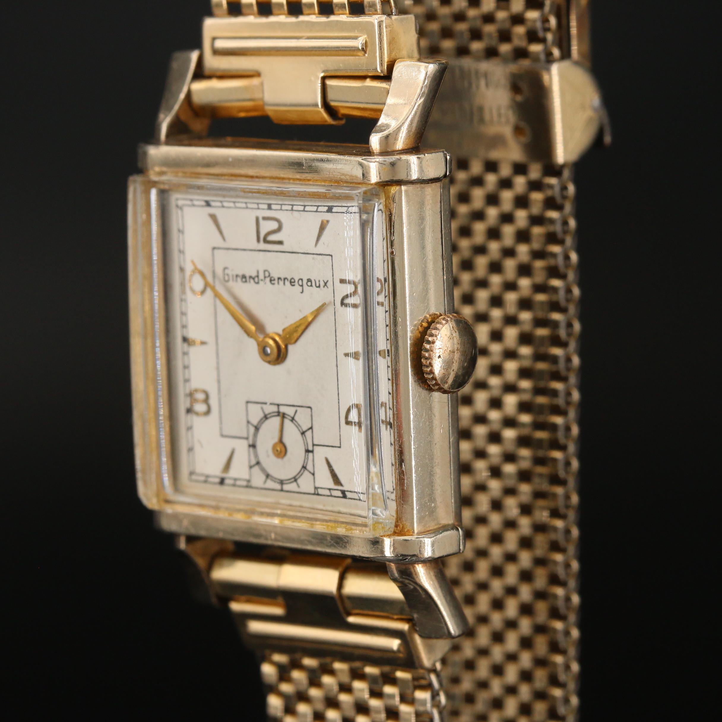 Vintage Girard-Perregaux 10K Gold Filled Stem Wind Watch