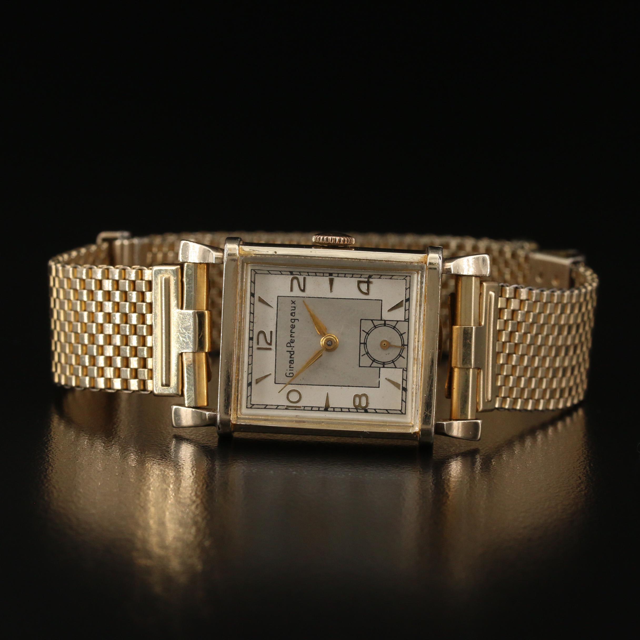 Vintage Girard-Perregaux 10K Gold Filled Stem Wind Watch