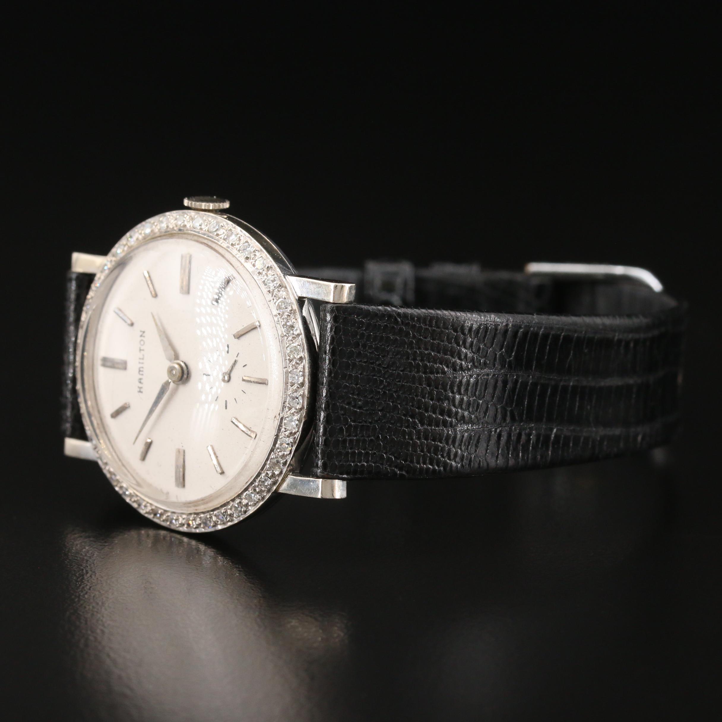 Hamilton 14K and Diamonds Stem Wind Watch