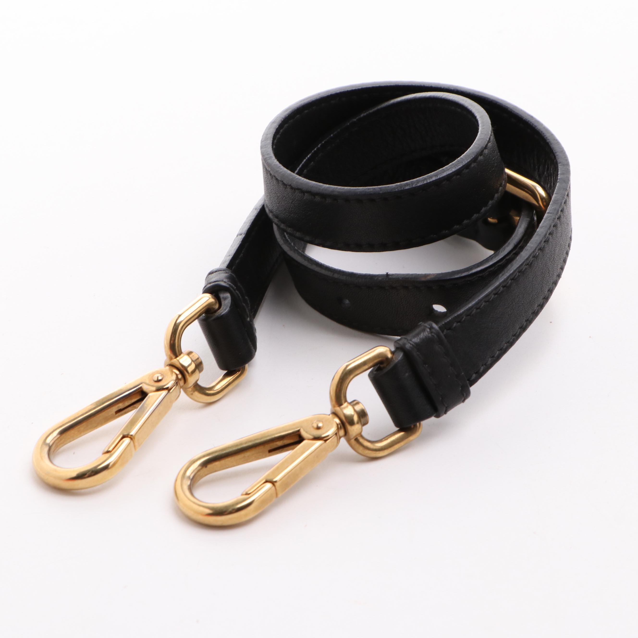 Prada Pleated Black Leather Convertible Satchel