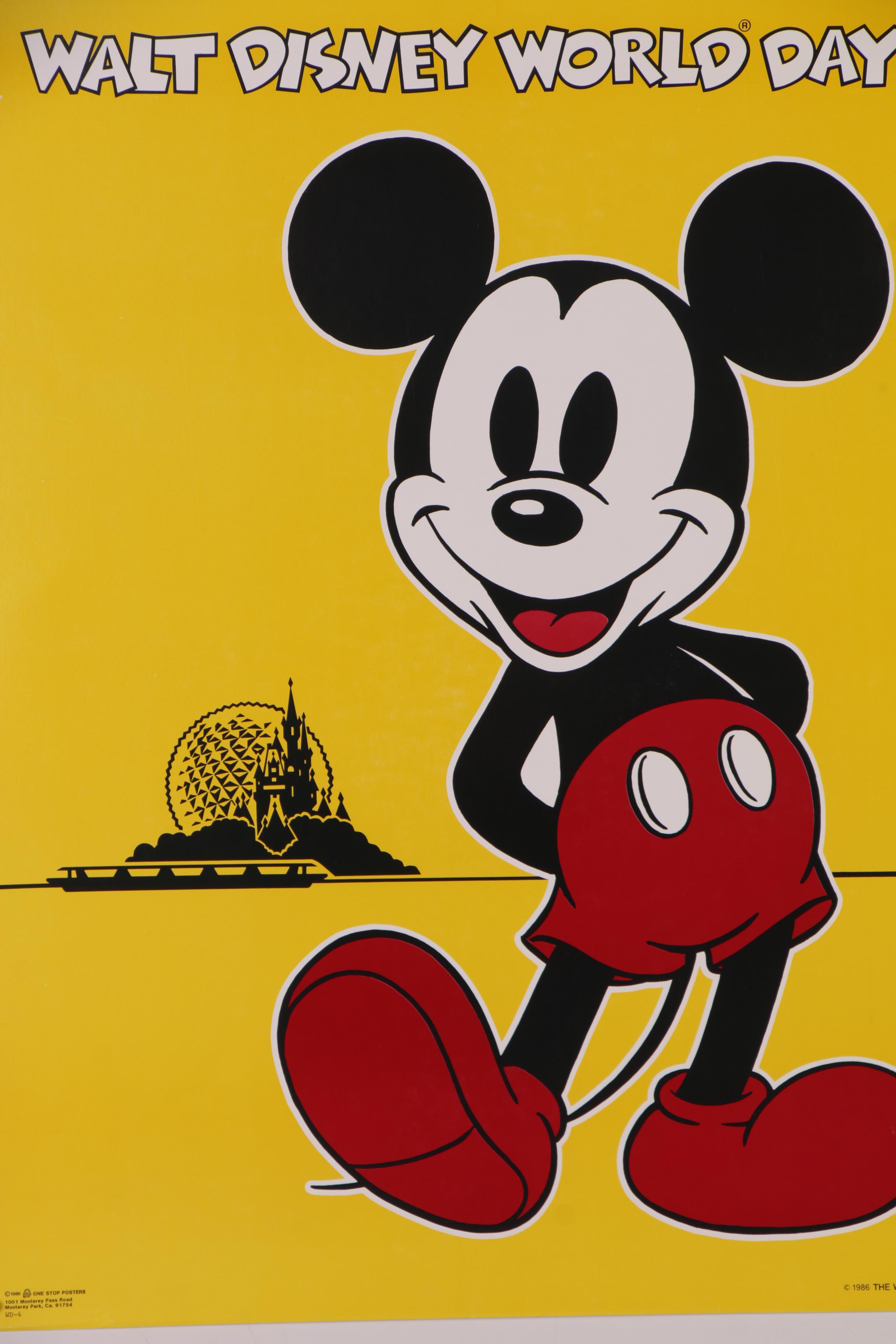 Offset Lithograph Poster "Walt Disney World Days," 1986