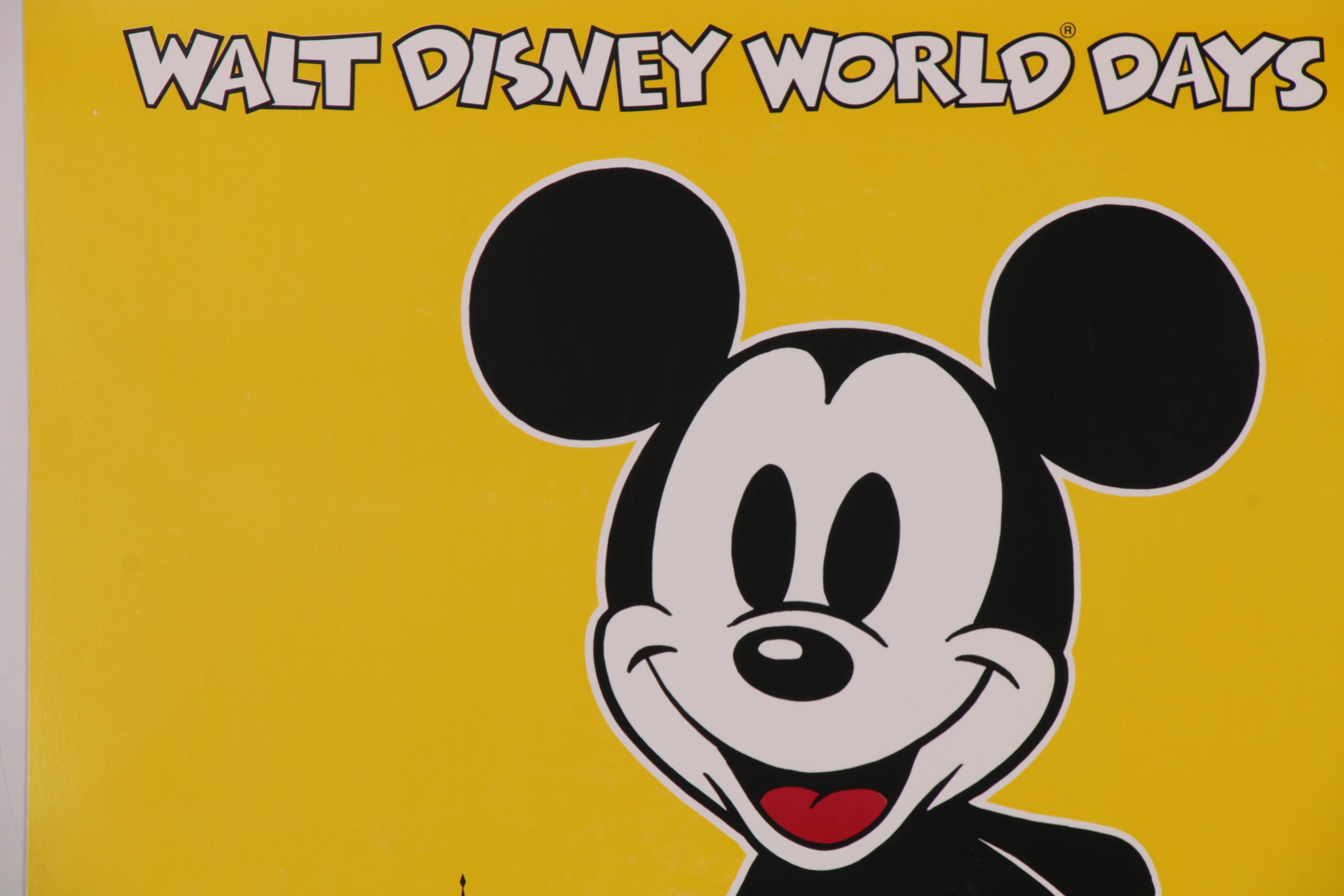 Offset Lithograph Poster "Walt Disney World Days," 1986