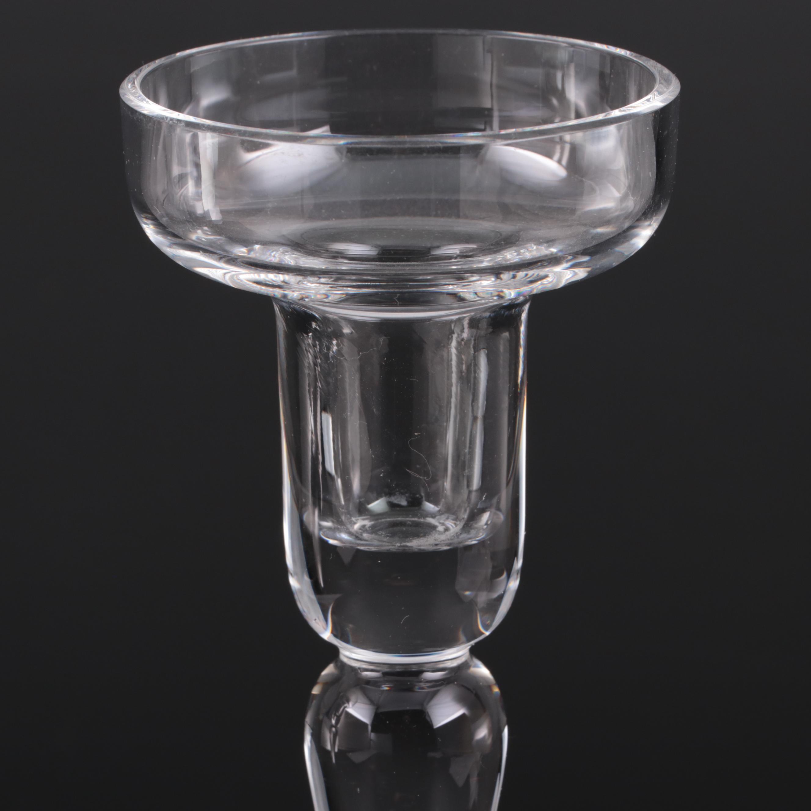 Wedgwood "Devon" Crystal Candlesticks, 1983–1986