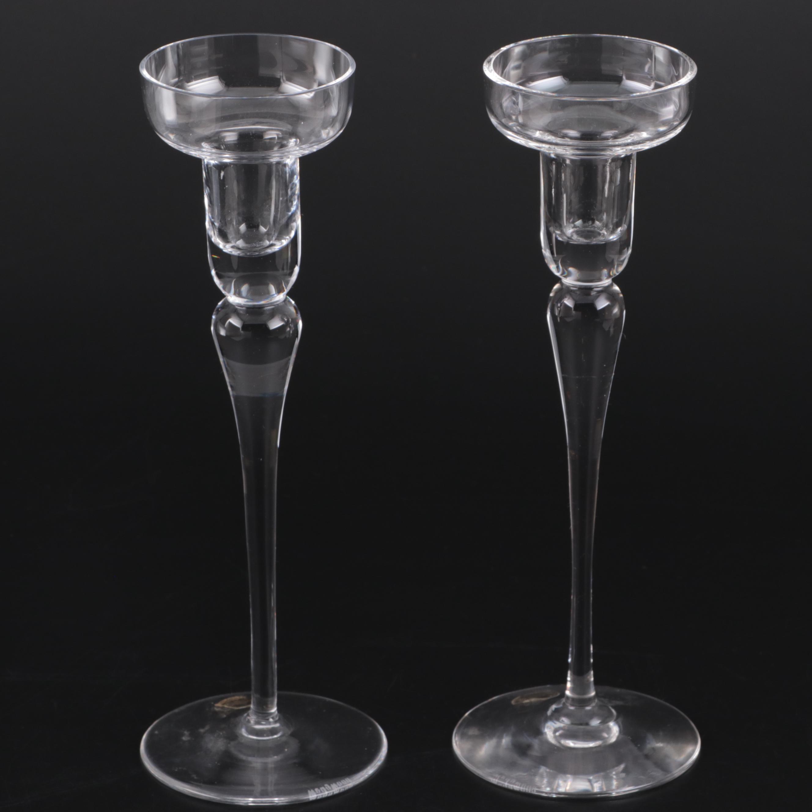 Wedgwood "Devon" Crystal Candlesticks, 1983–1986