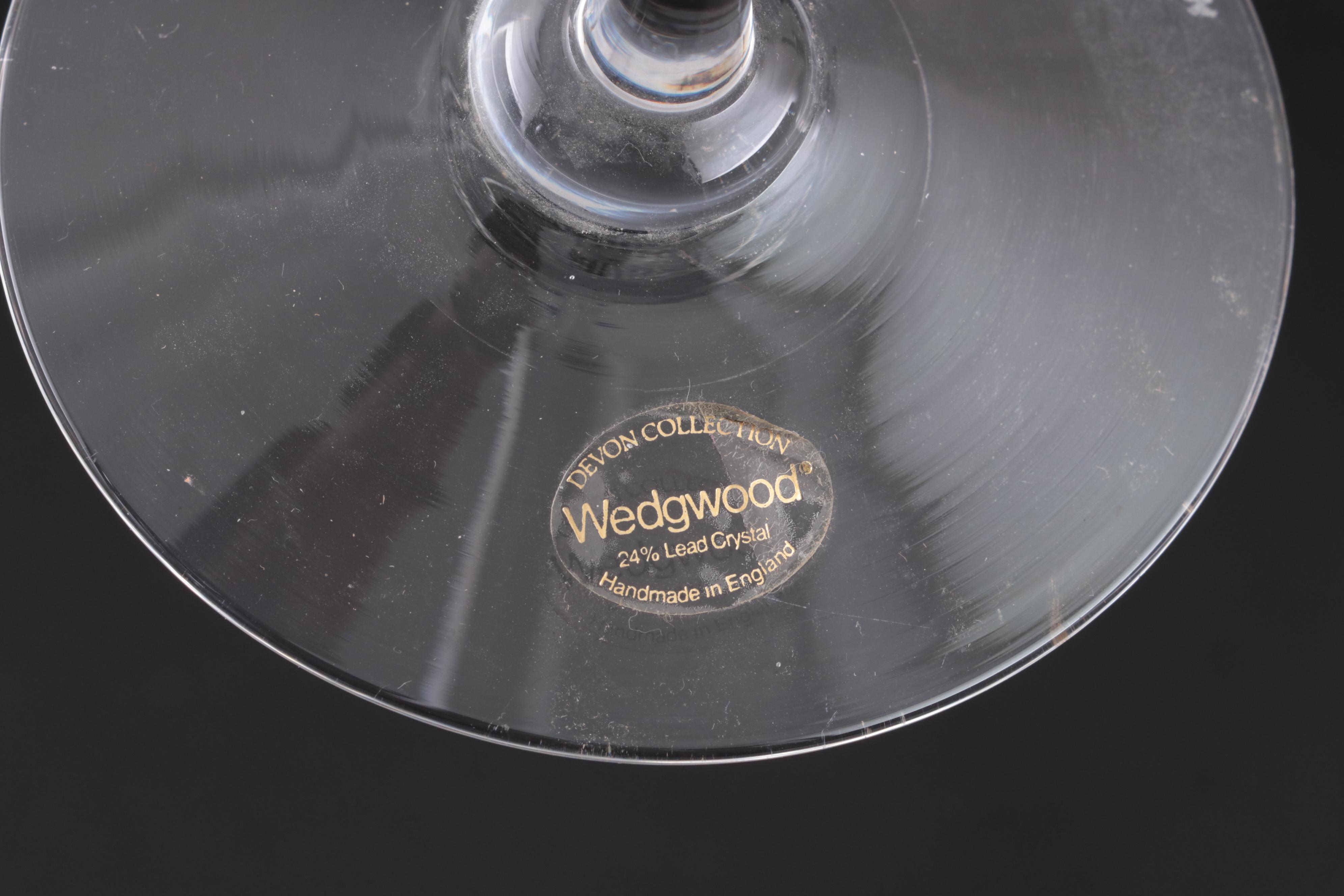 Wedgwood "Devon" Crystal Candlesticks, 1983–1986