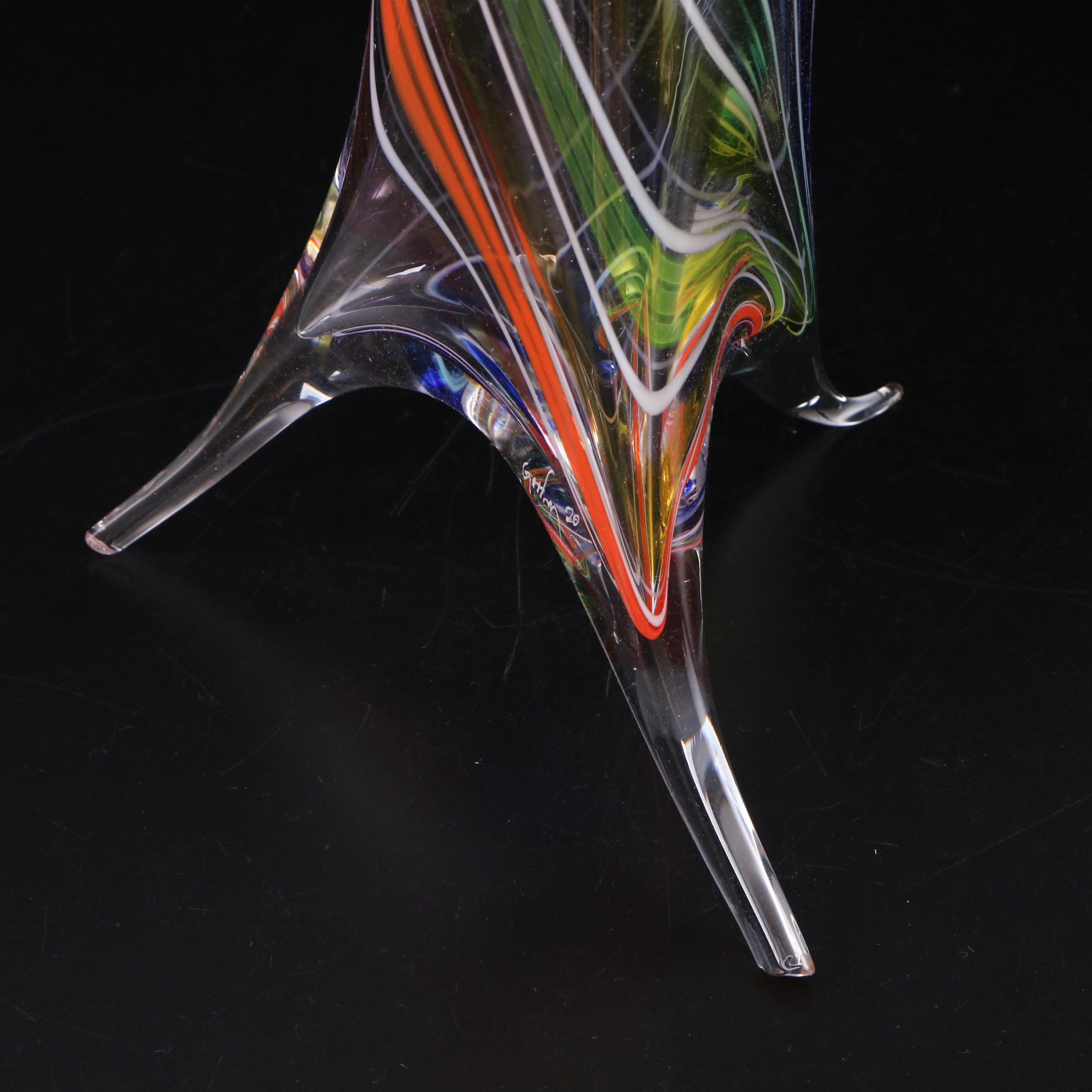 Darren Goodman Abstract Hand-Blown Glass Sculpture, 2020