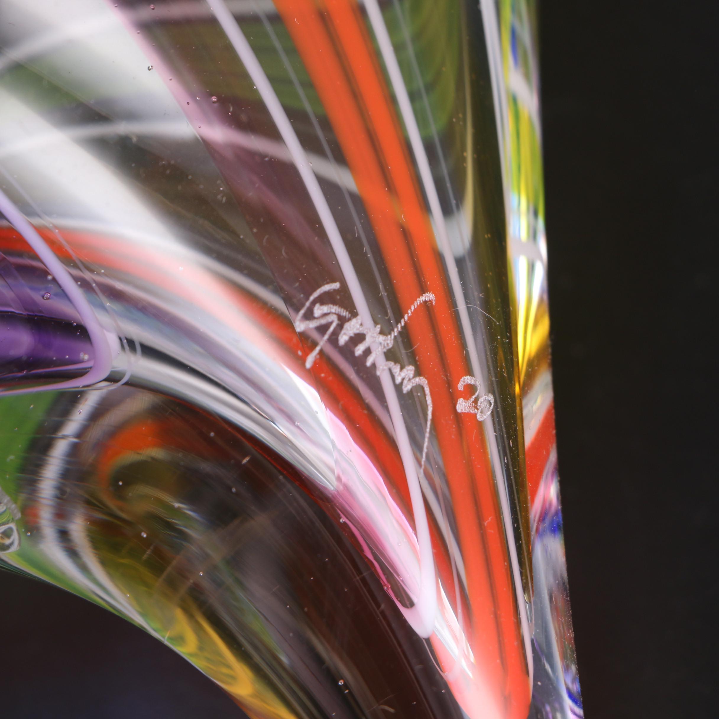 Darren Goodman Abstract Hand-Blown Glass Sculpture, 2020