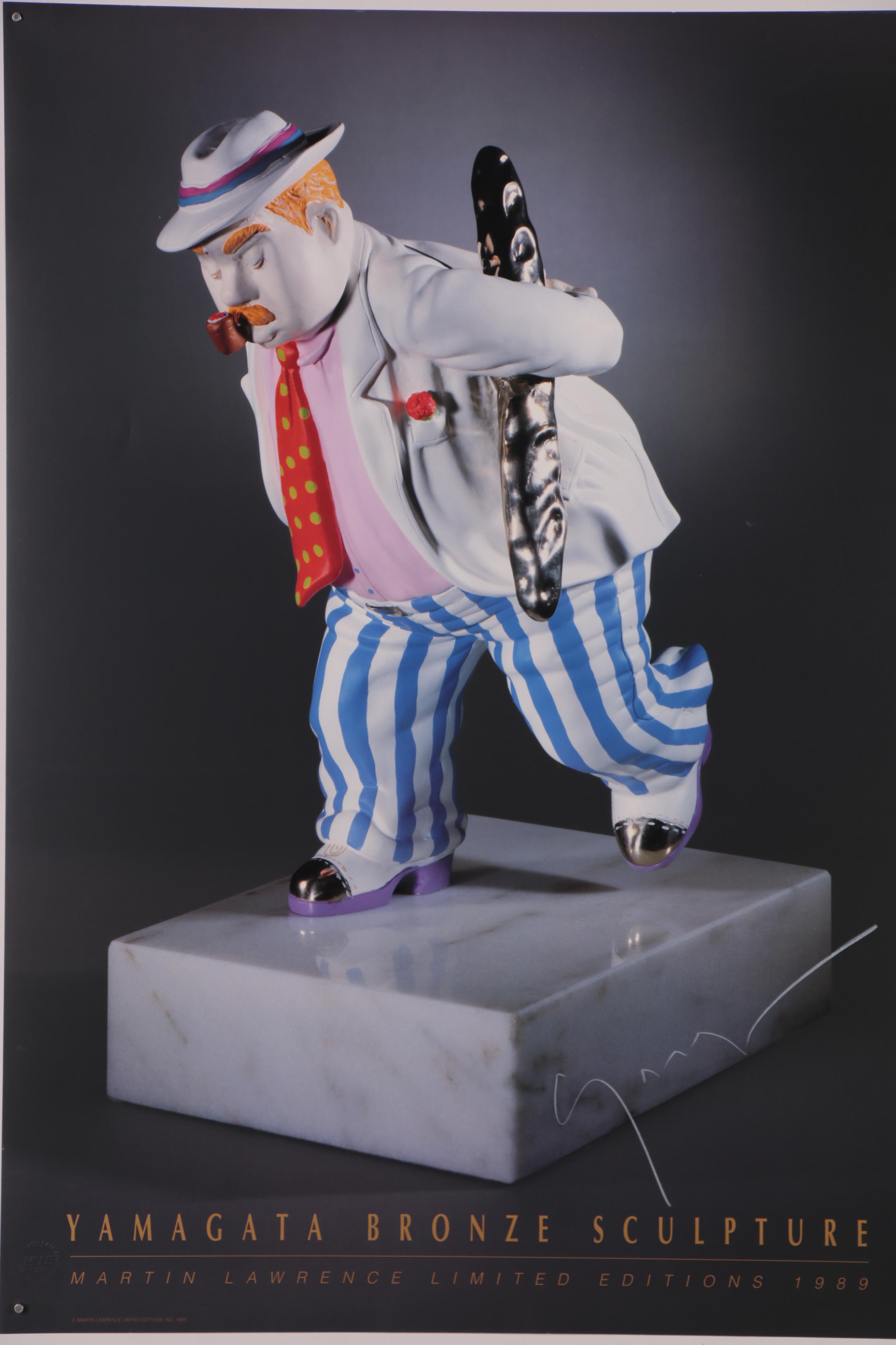 "Yamagata Bronze Sculpture" Signed Martin Lawrence Limited Edition Poster, 1989