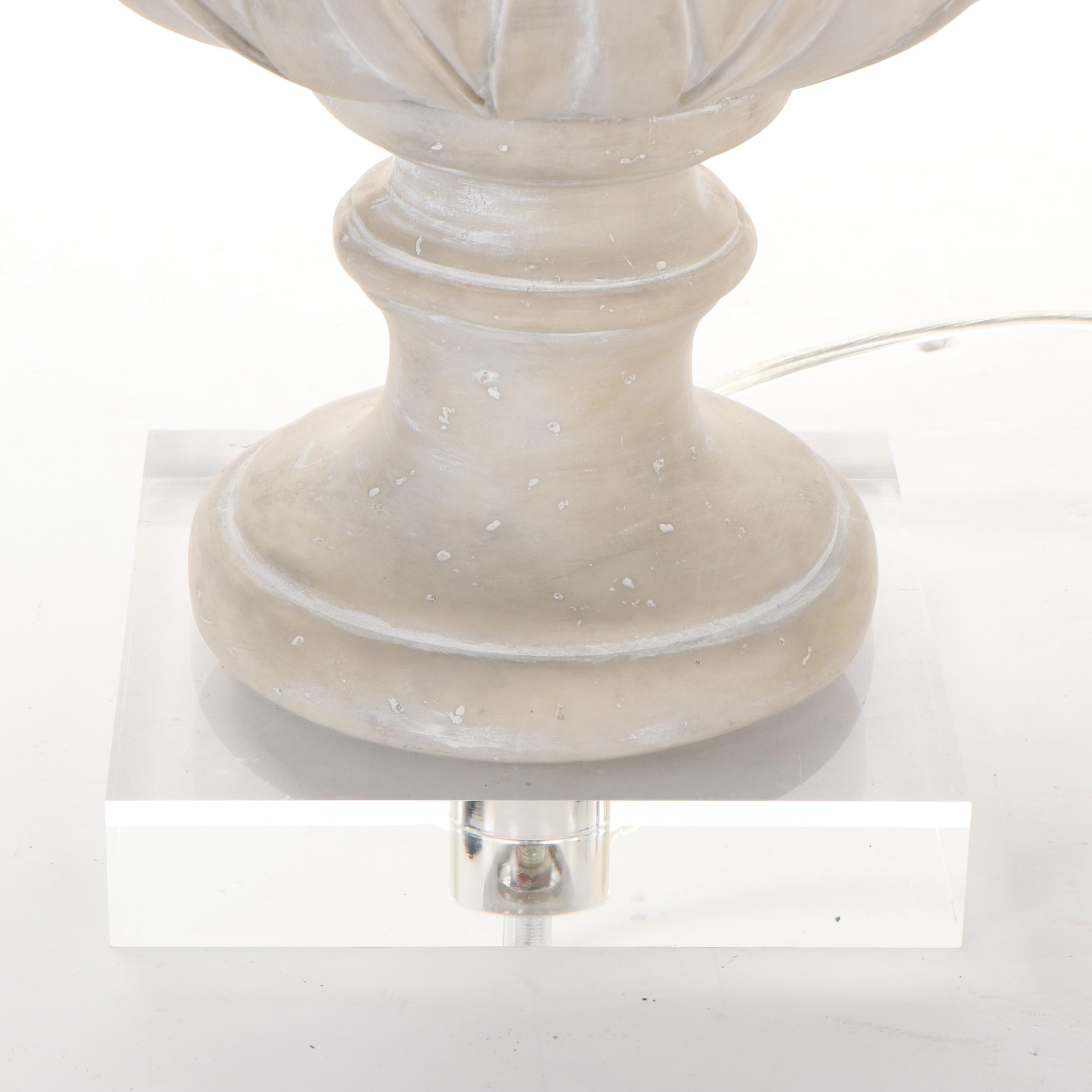 Wildwood Lighting Neoclassical Style Table Lamp with Acrylic Base, Contemporary