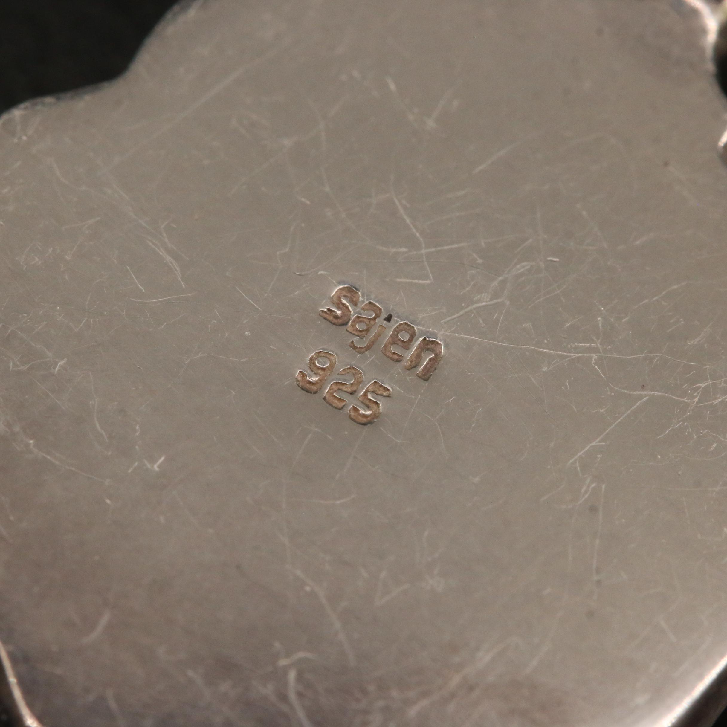 Sajen Sterling Silver Multi-Gemstone Floral Heart Pendant Necklace