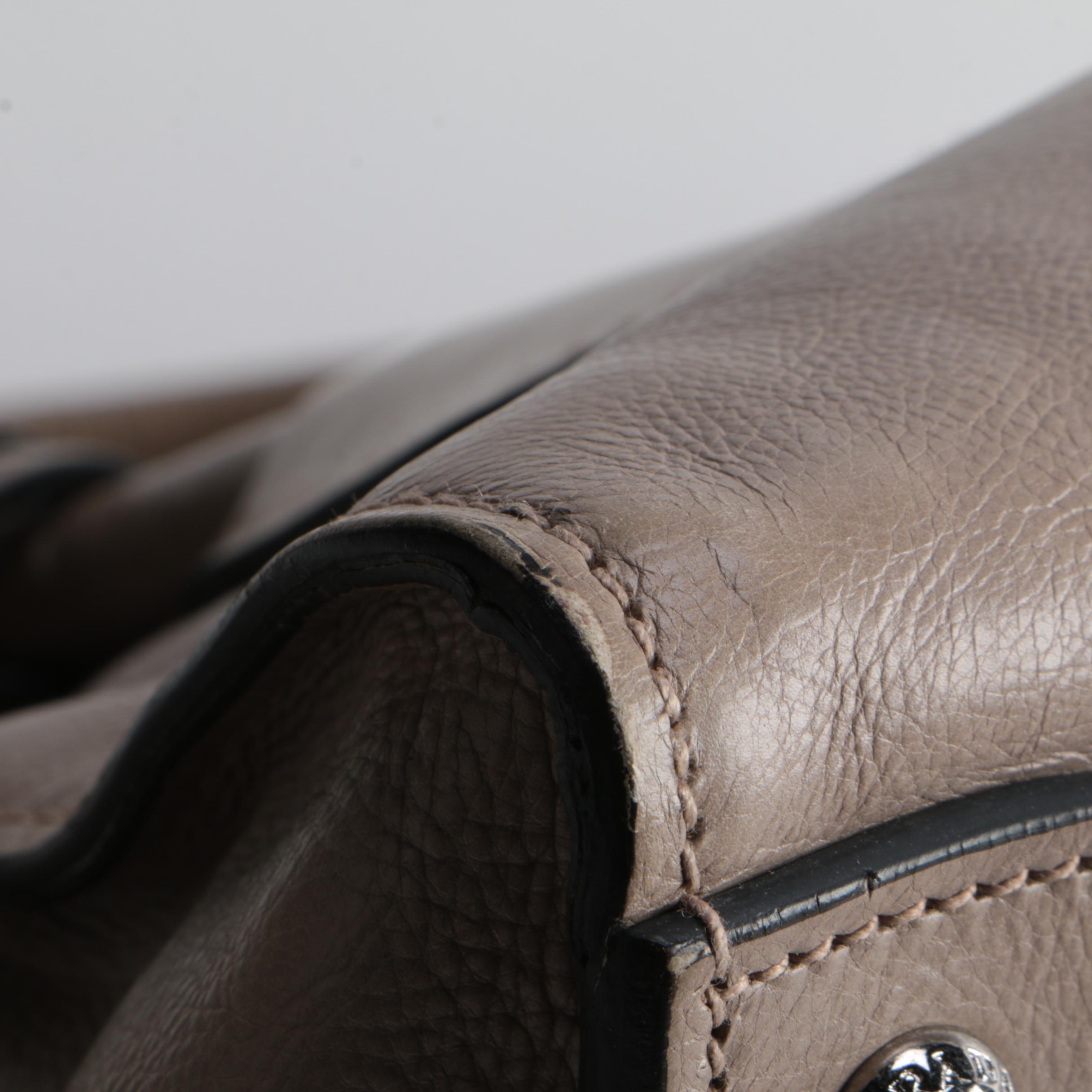 Prada Two-Way Sound Satchel in Pomice Glace Calfskin Leather