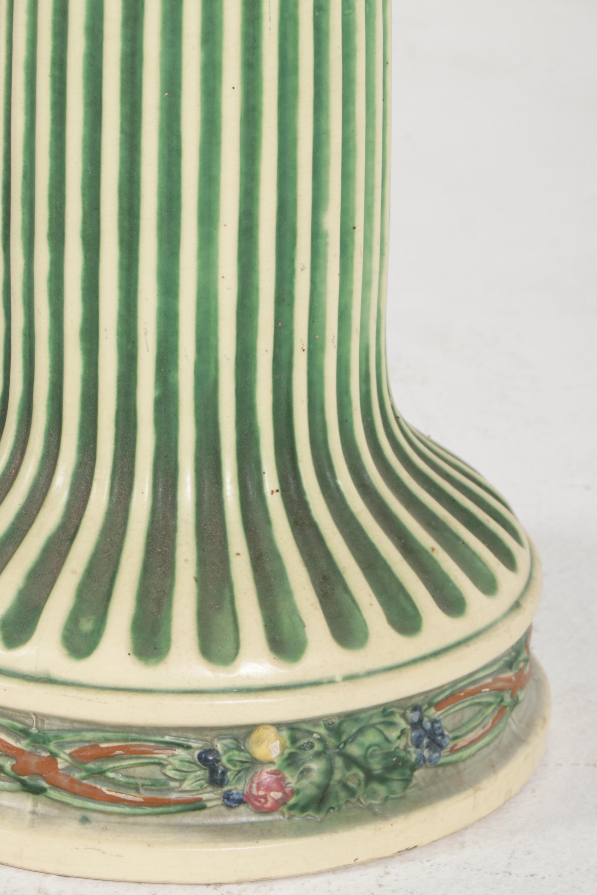 Roseville Pottery "Corinthian" Jardinière with Pedestal, Early/Mid 20th Century