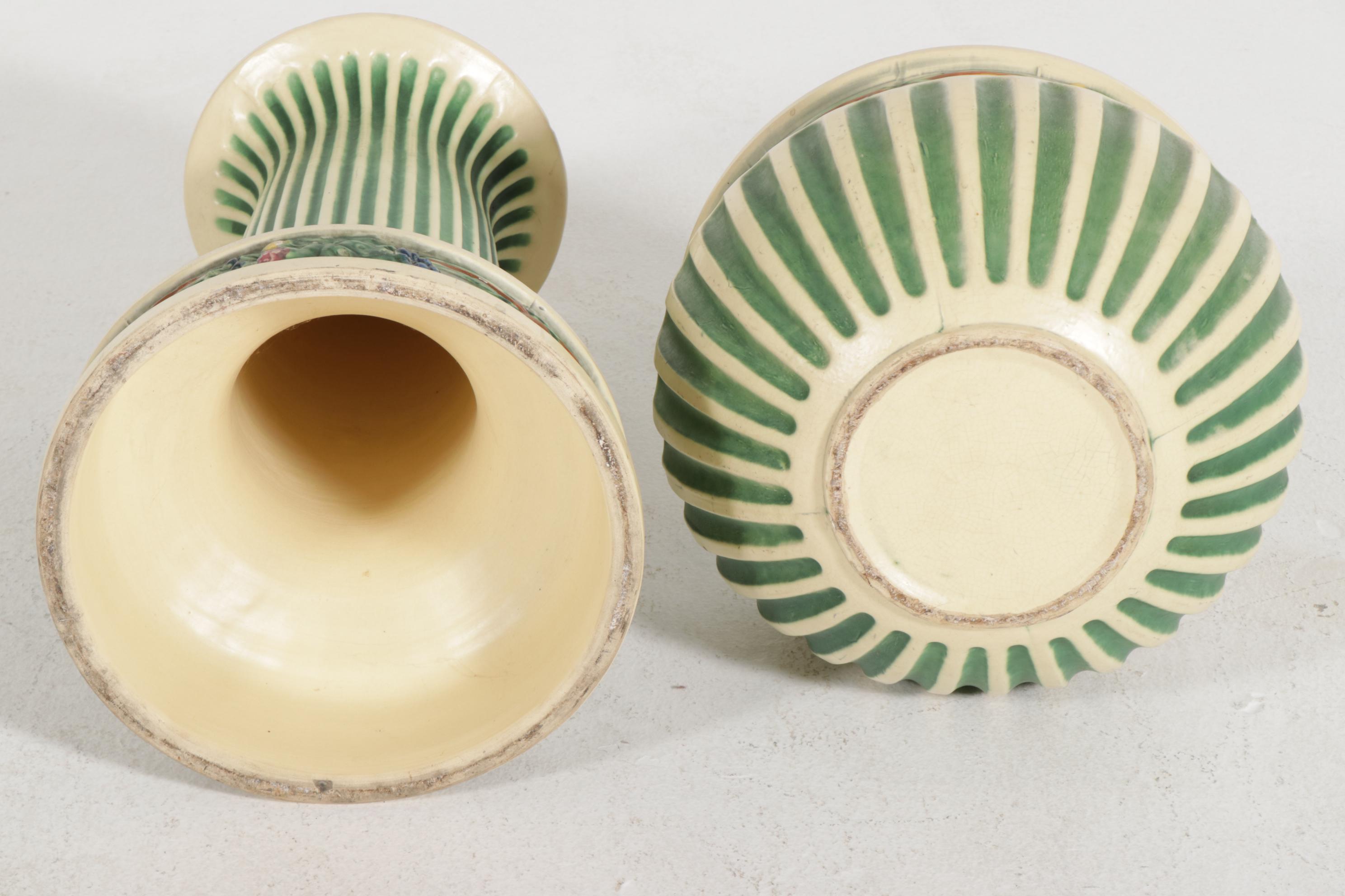 Roseville Pottery "Corinthian" Jardinière with Pedestal, Early/Mid 20th Century