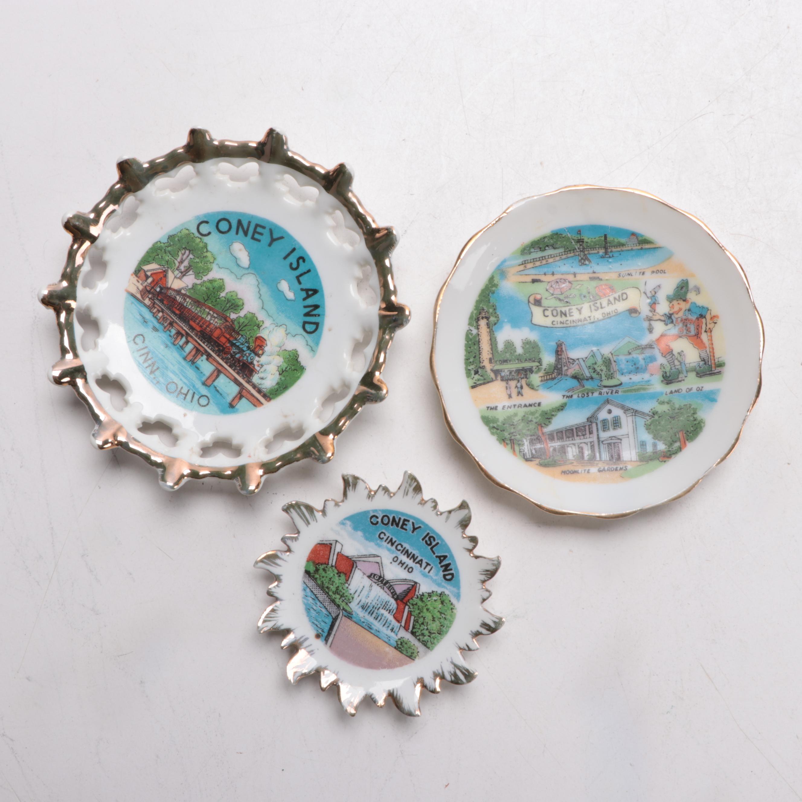 Coney Island Miniature Porcelain Including Tea Pots, Cups, Saucers, Plates