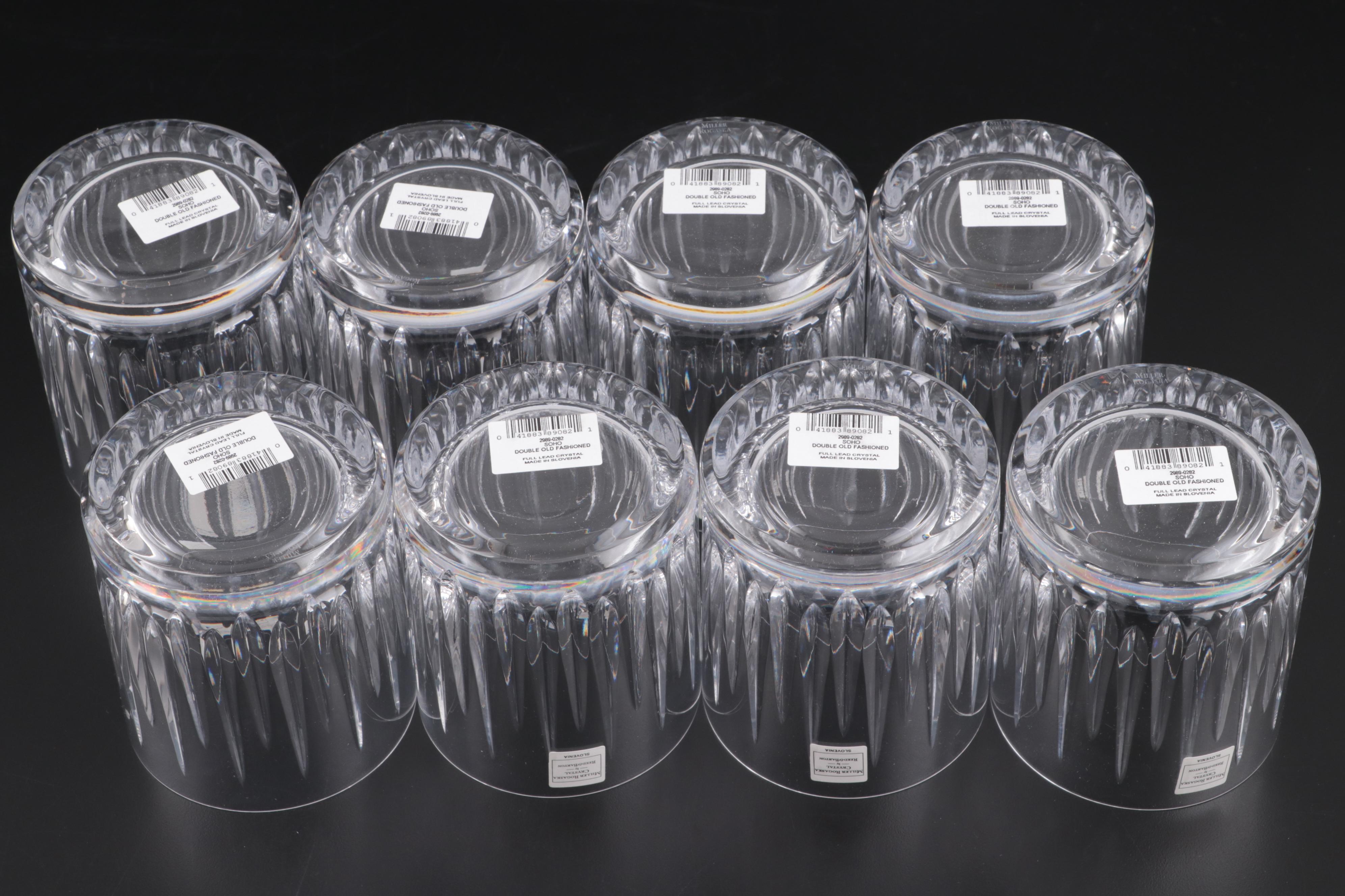 Miller Rogaska "Soho" Crystal Double Old Fashioned Glasses, 1989–2010