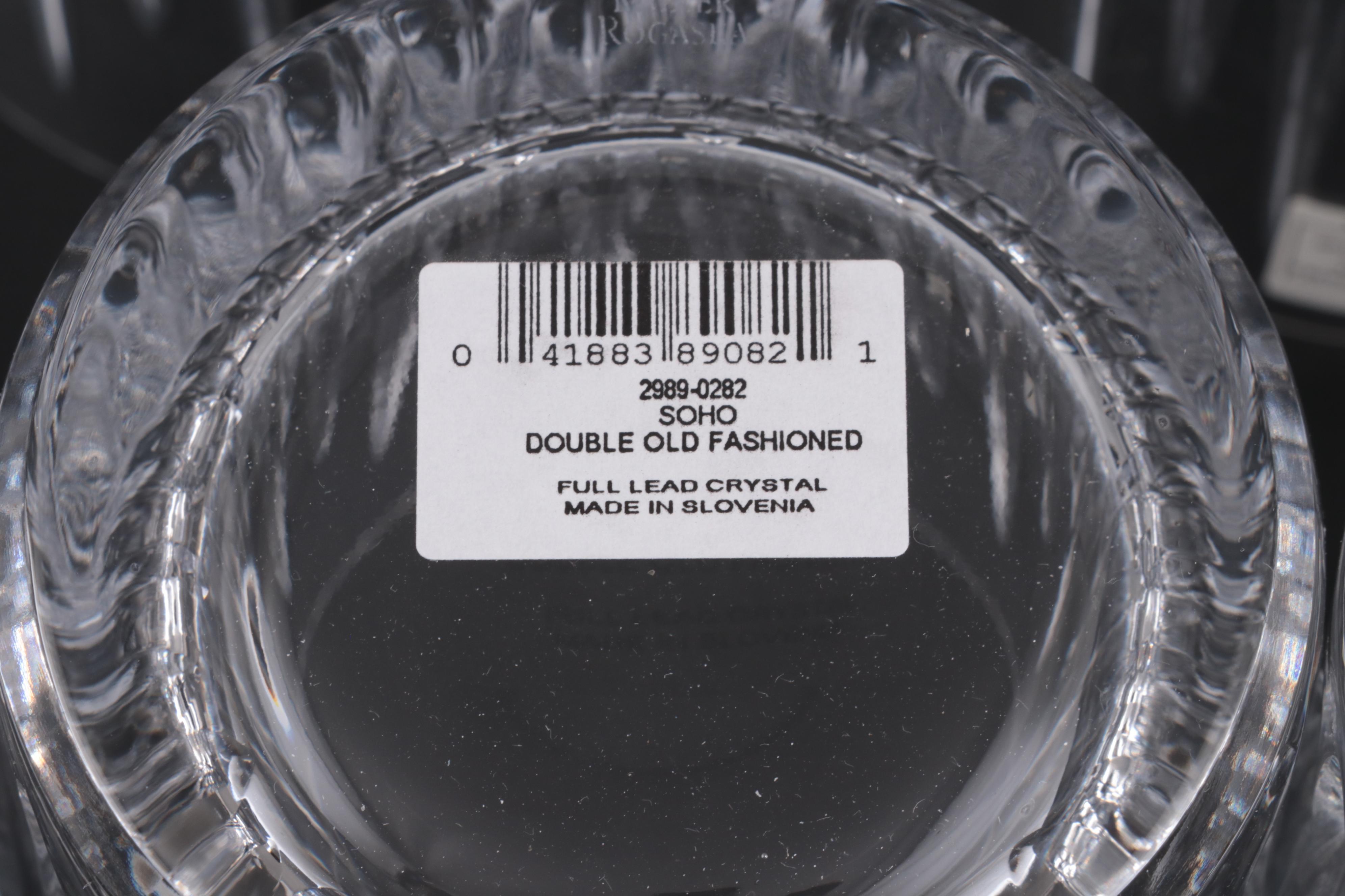 Miller Rogaska "Soho" Crystal Double Old Fashioned Glasses, 1989–2010