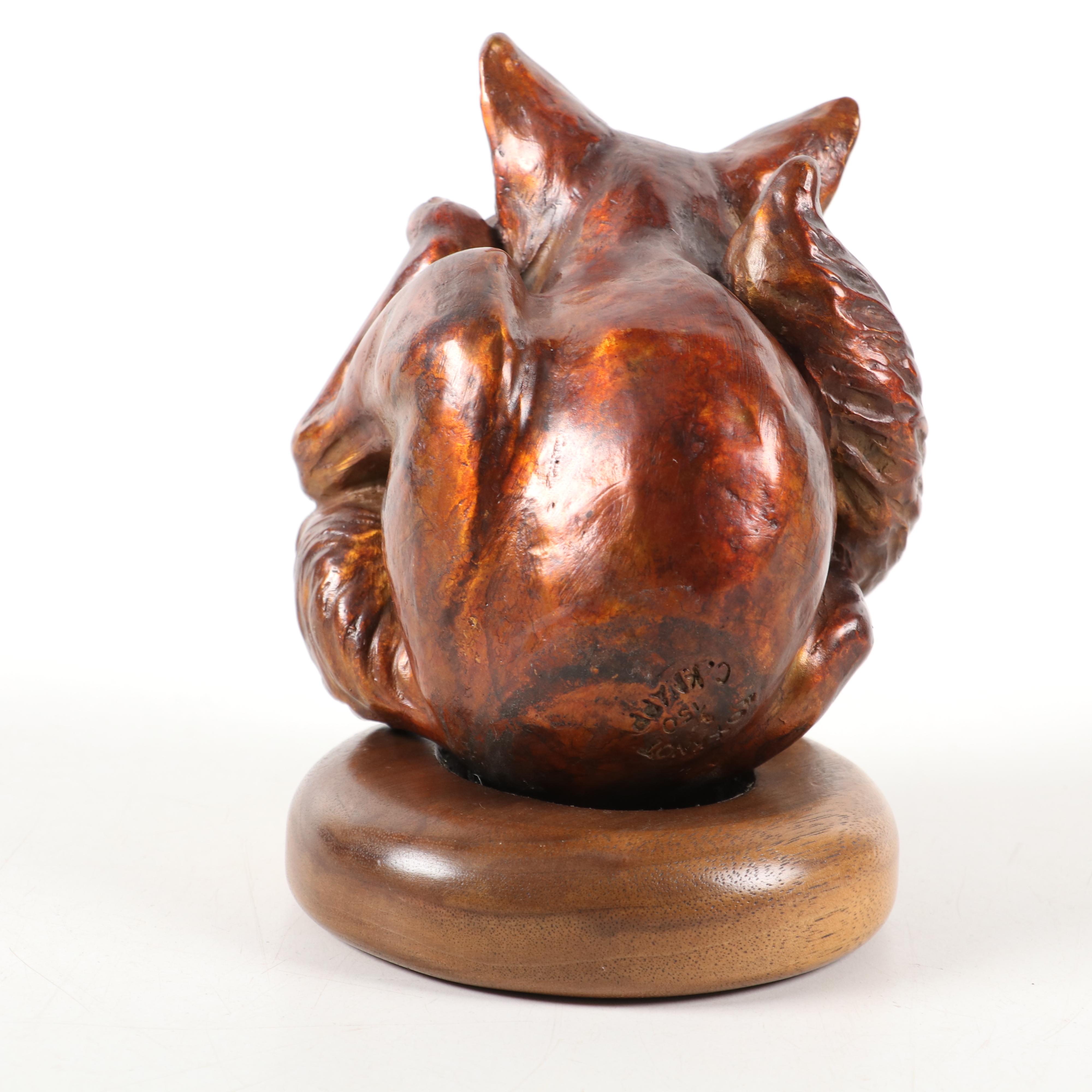 Christine Knapp Bronze Sculpture of a "Fox Knot"