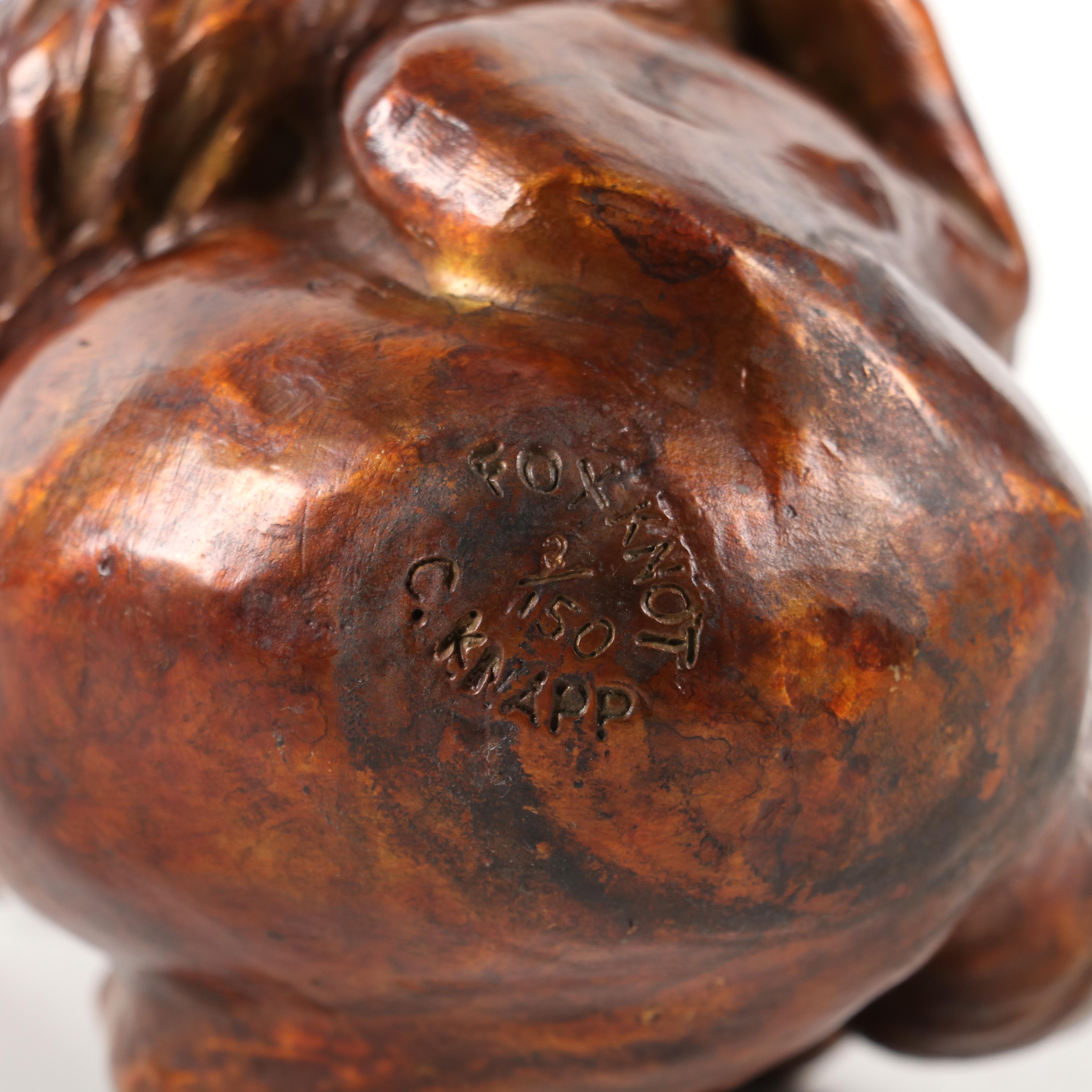 Christine Knapp Bronze Sculpture of a "Fox Knot"