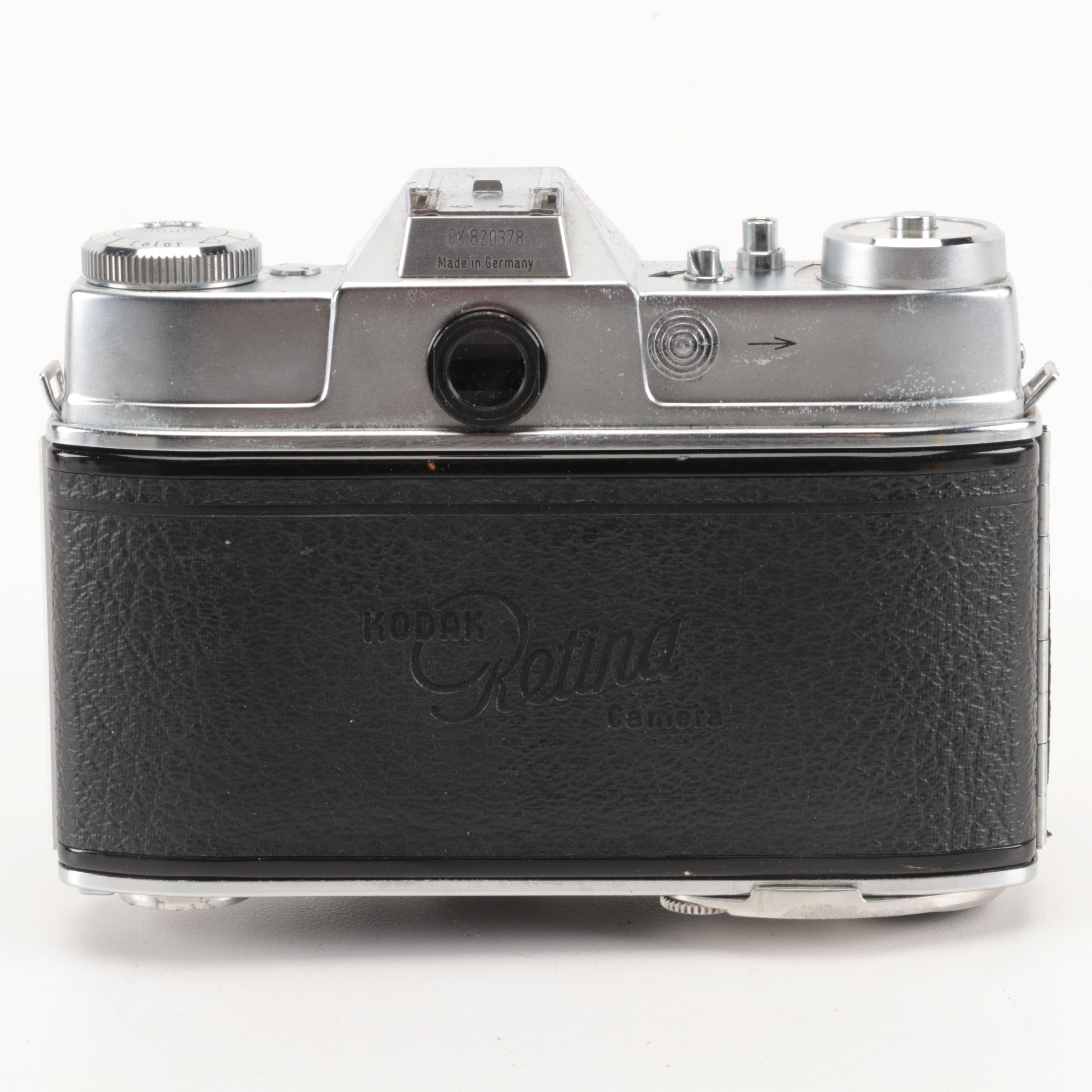 Collection of Kodak Retina Reflex Cameras With Leather Cases