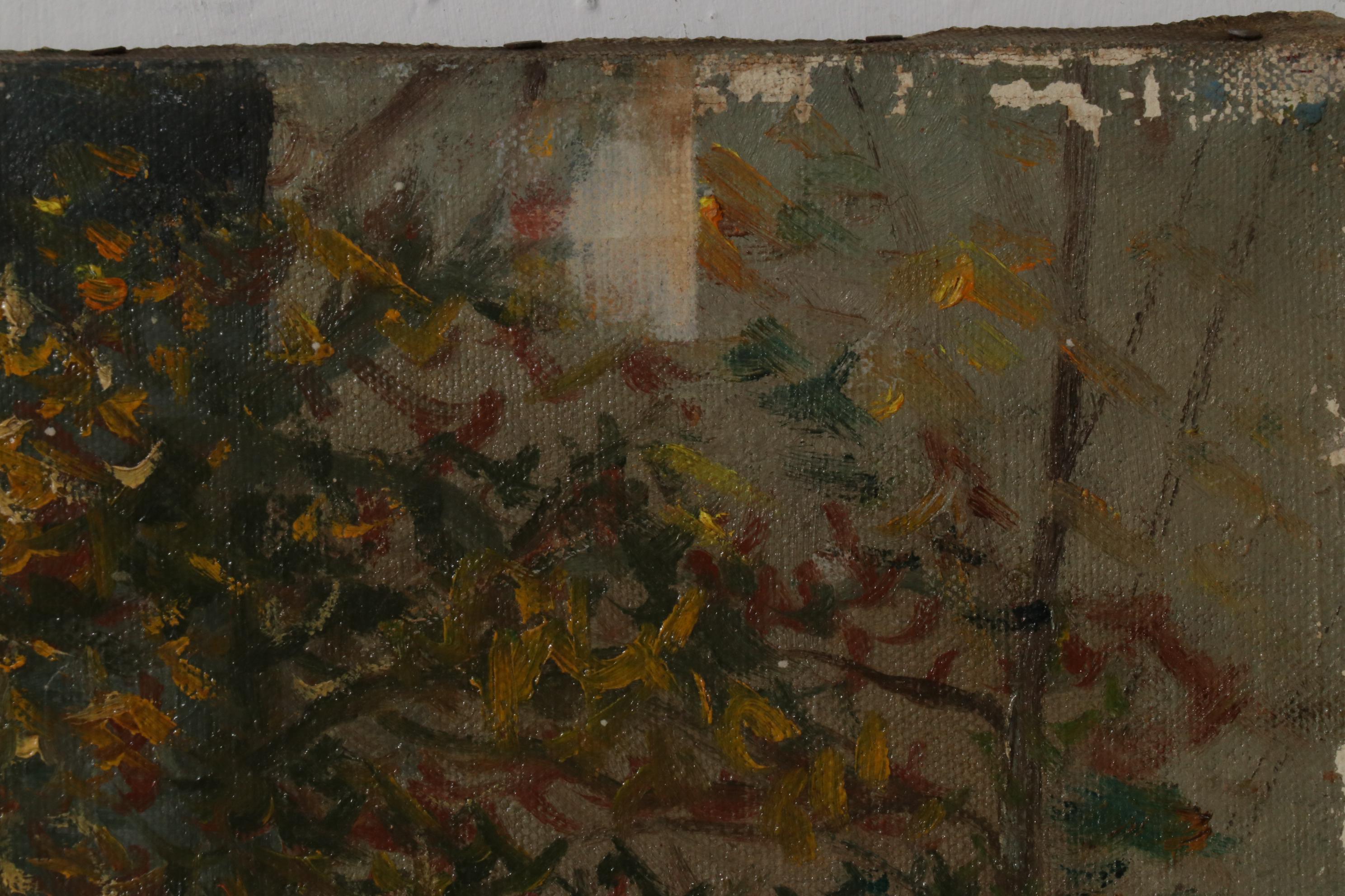 Joseph Trover Oil Painting of Autumn Landscape, Mid-Late 20th Century