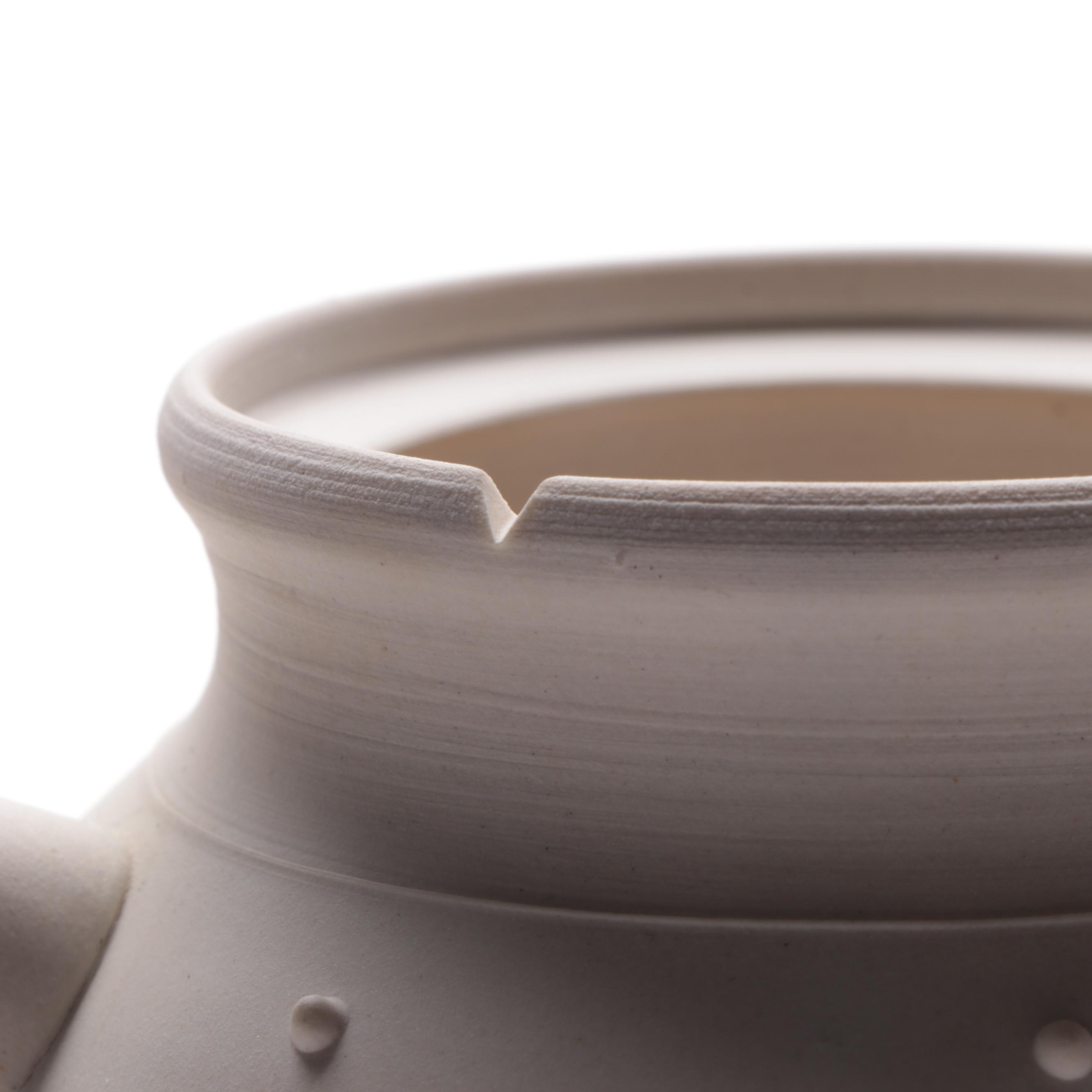 Black and White Matte Glazed Art Pottery Tea Set, 2000