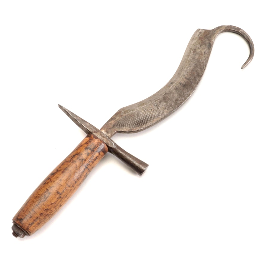 Unusual File Blade Agricultural Knife, Early to Mid 20th Century