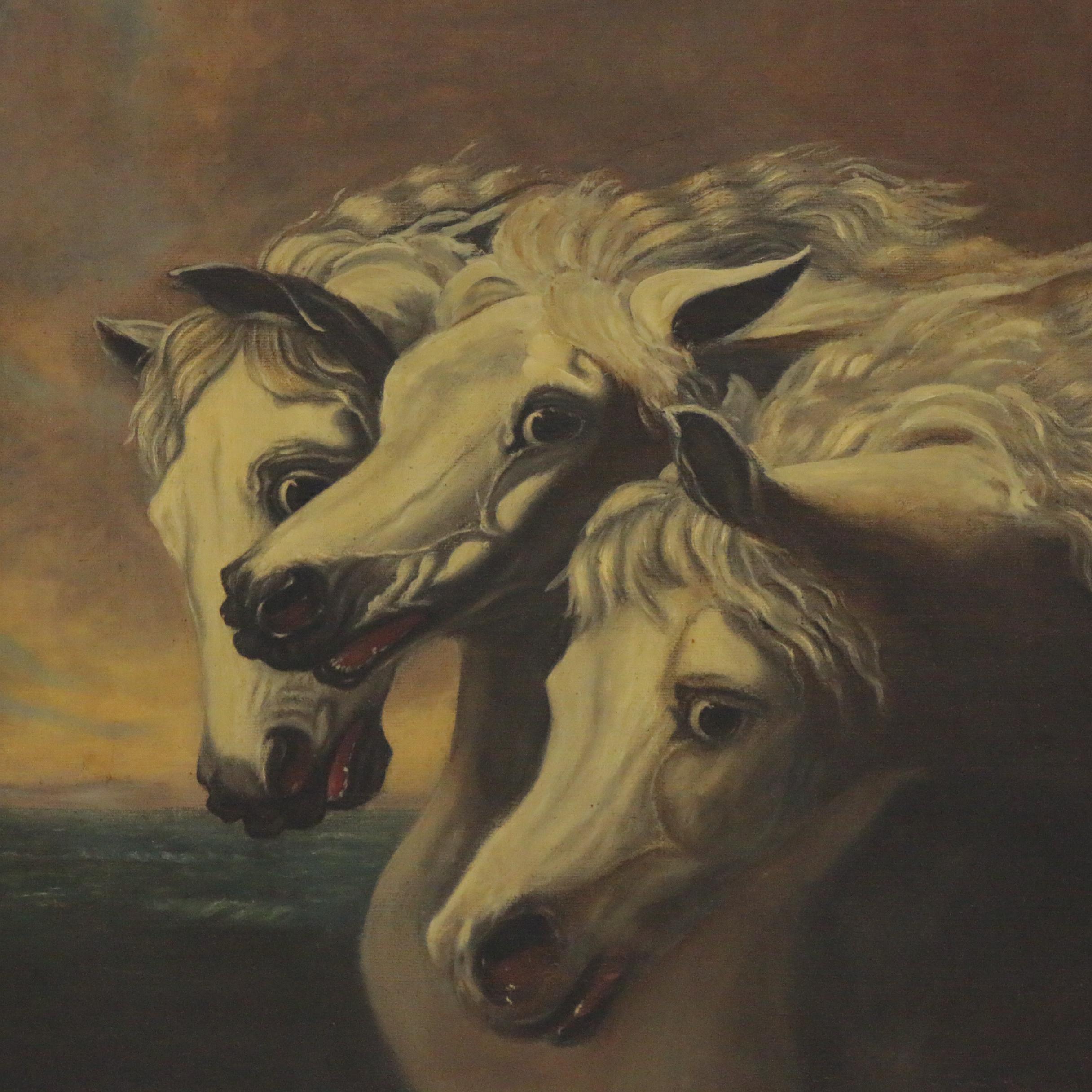 Oil Painting after John F. Herring, Sr. "Pharaoh's Horses"