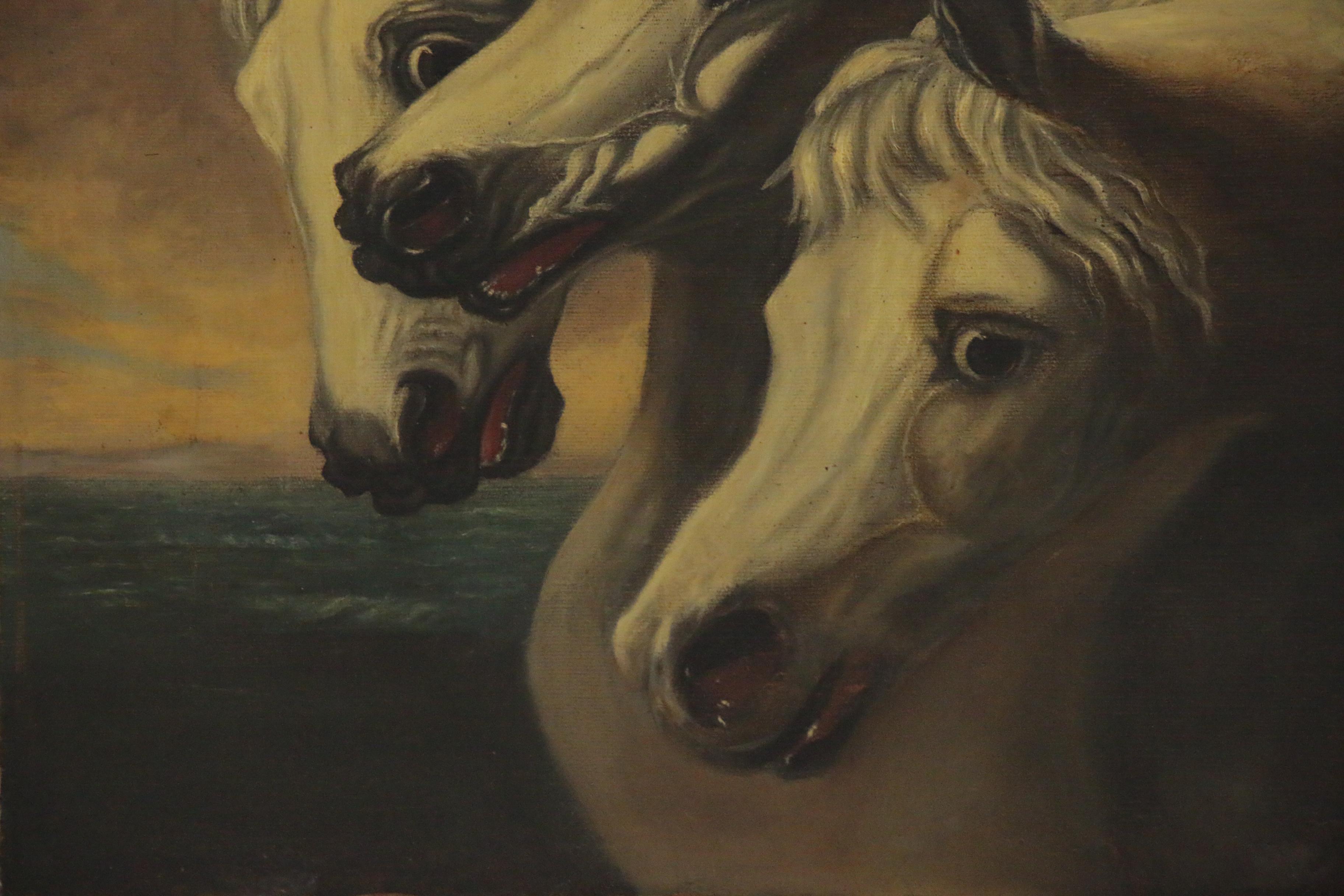 Oil Painting after John F. Herring, Sr. "Pharaoh's Horses"