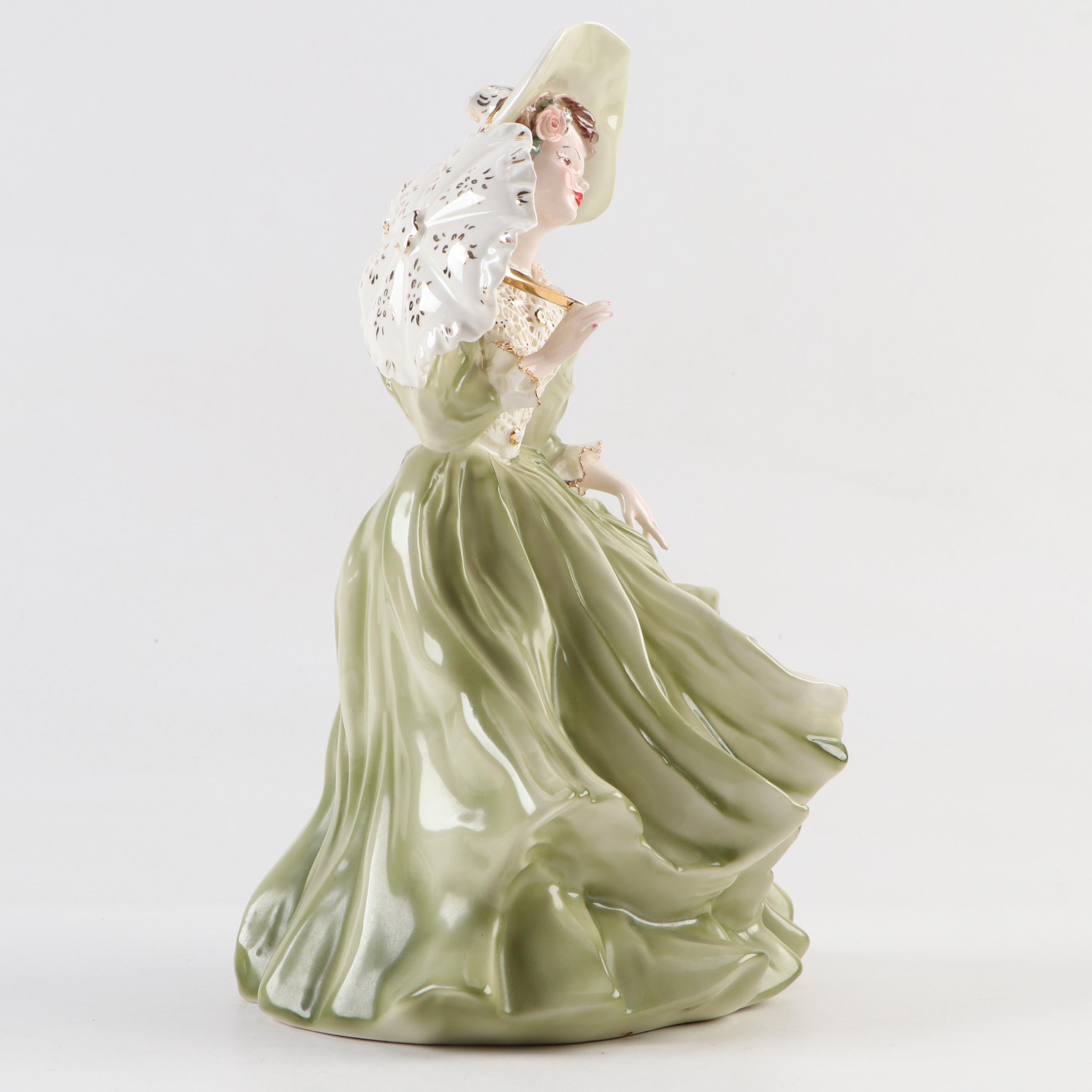 Florence Ceramics "Amber" Figurine with Other Figurines