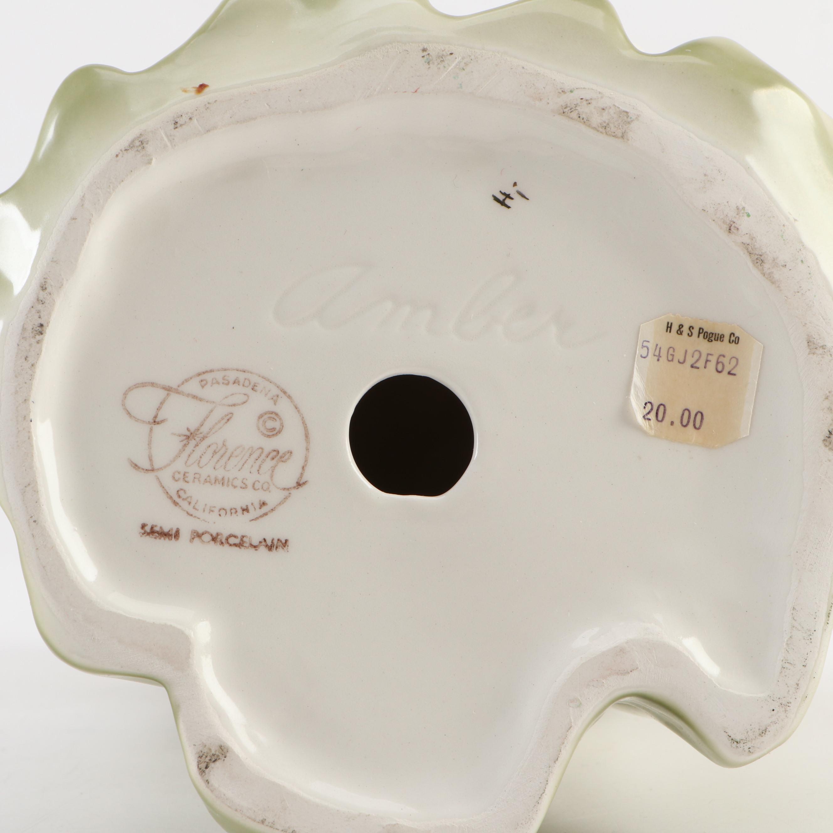 Florence Ceramics "Amber" Figurine with Other Figurines