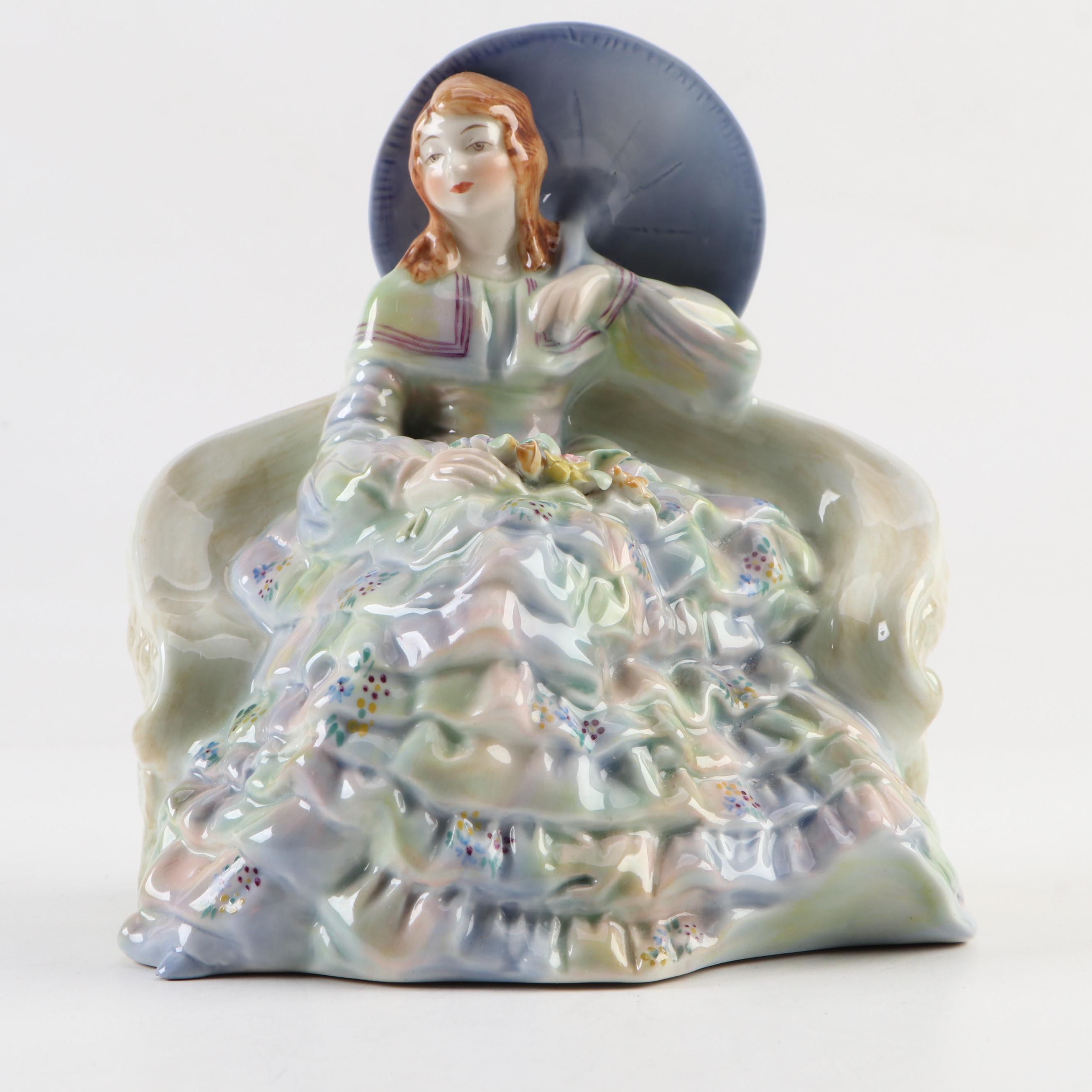 Florence Ceramics "Amber" Figurine with Other Figurines