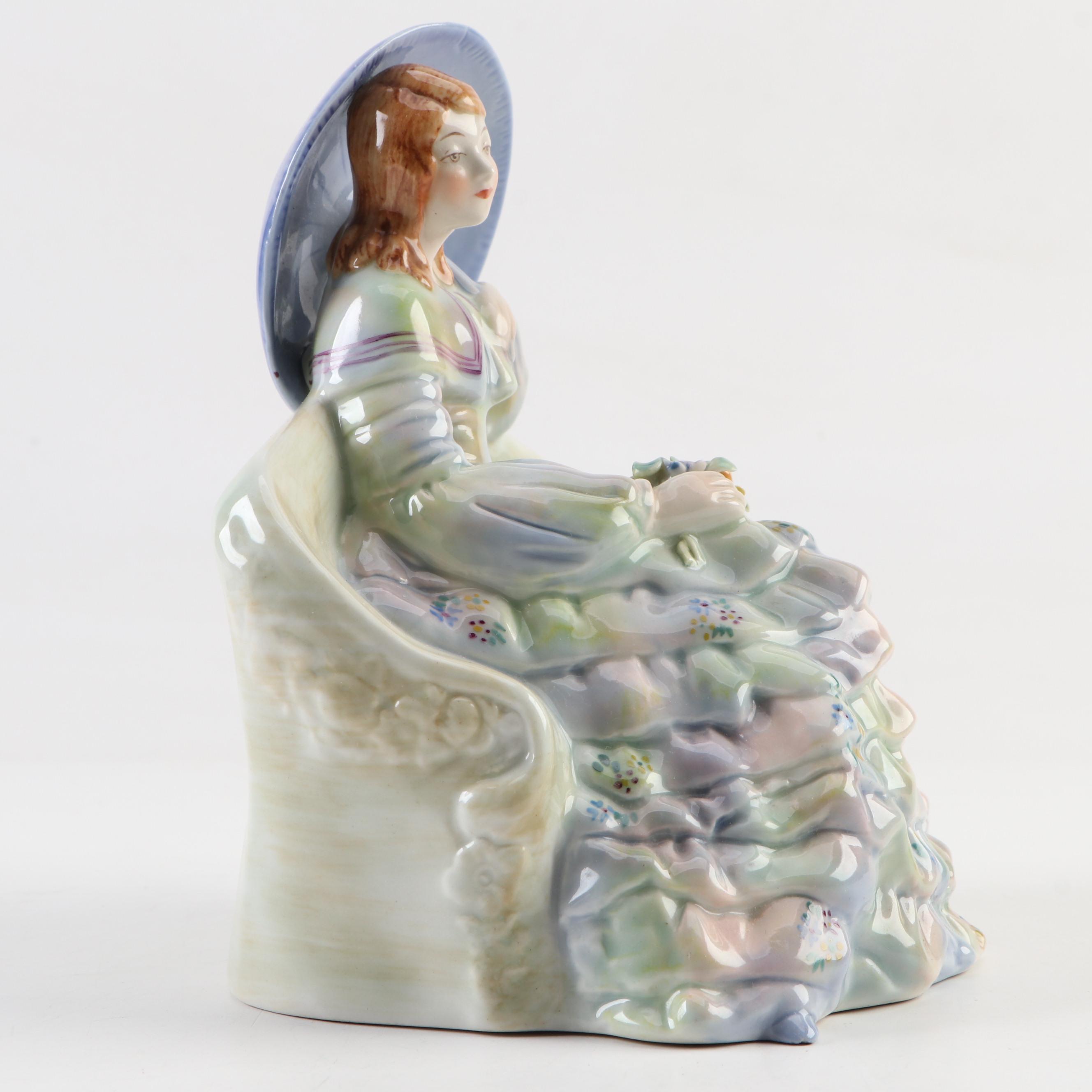 Florence Ceramics "Amber" Figurine with Other Figurines