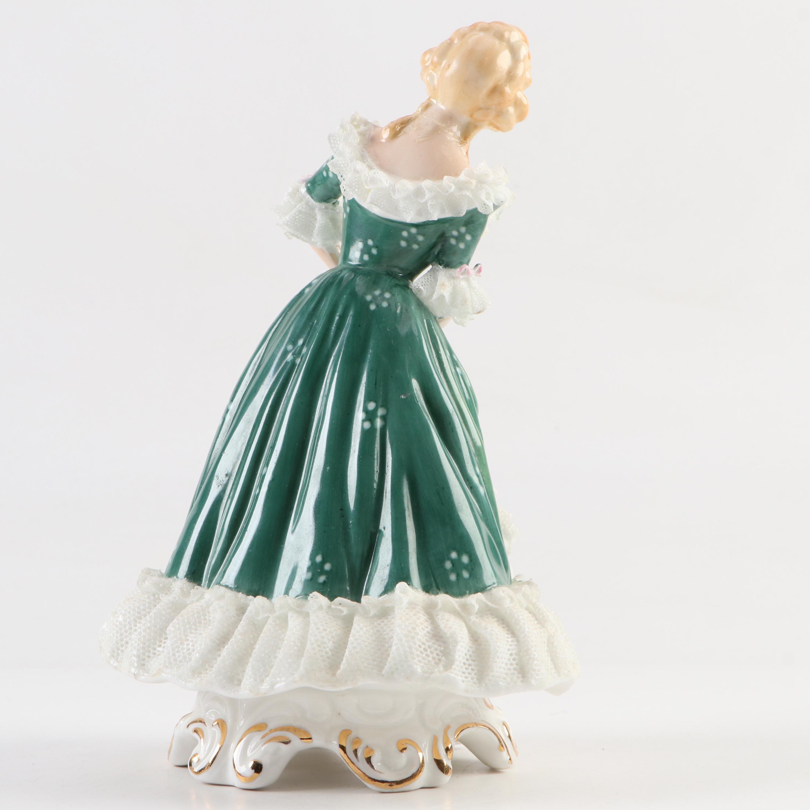 Florence Ceramics "Amber" Figurine with Other Figurines