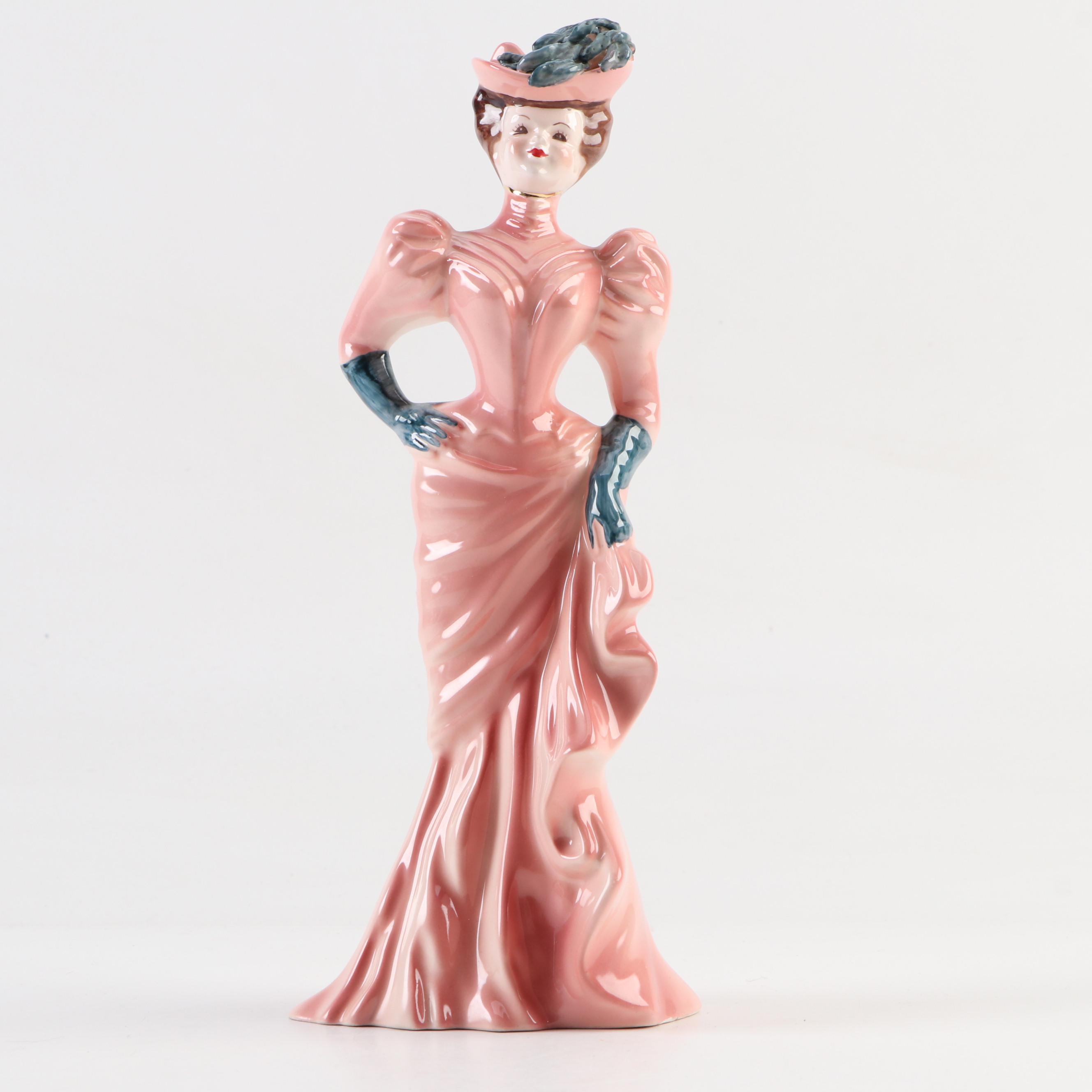 Florence Ceramics "Amber" Figurine with Other Figurines